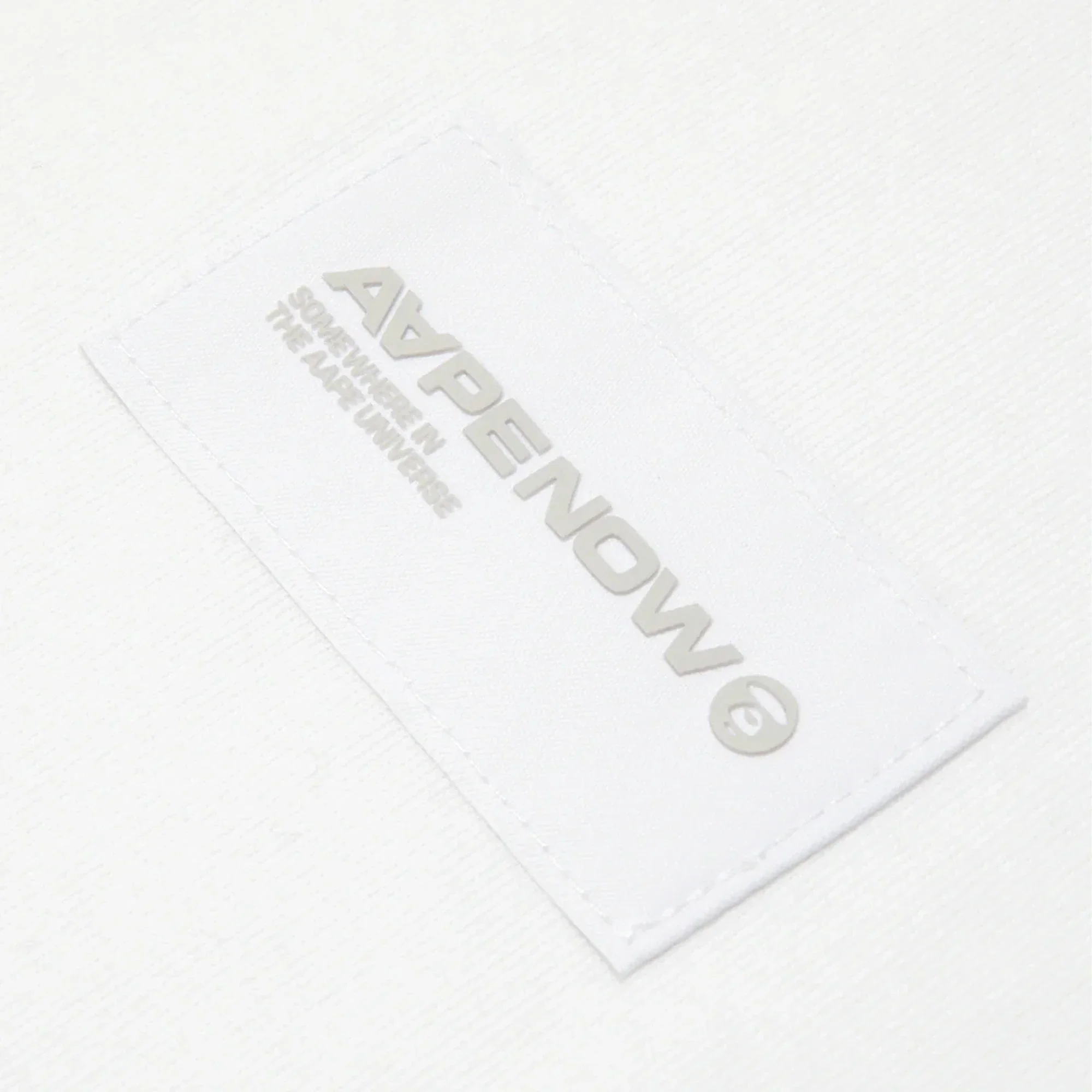 AAPE Moonface Logo Long Sleeve Tee 'White' - Image 4