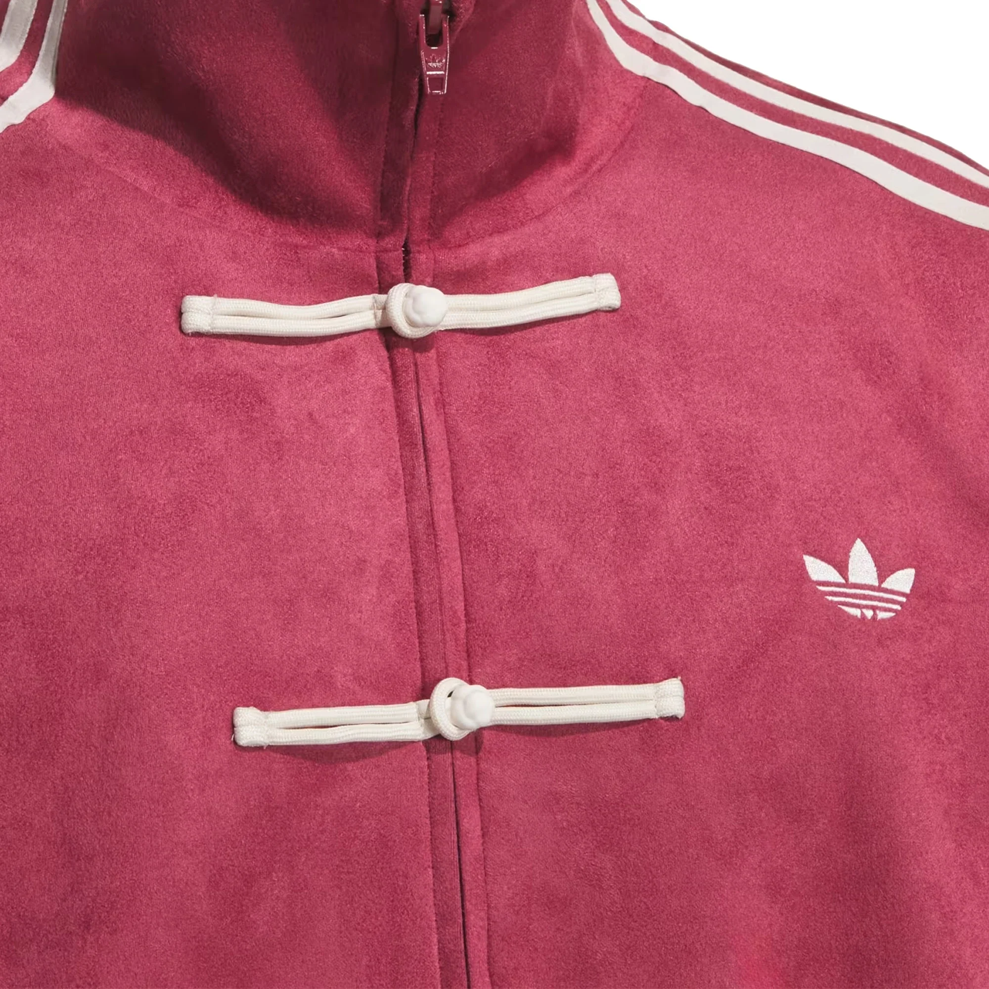 Adidas CTT Chinese Track Top 3.1 Gender Neutral Jacket (Asian Sizing) 'Collegiate Burgundy' (2025) - Image 2