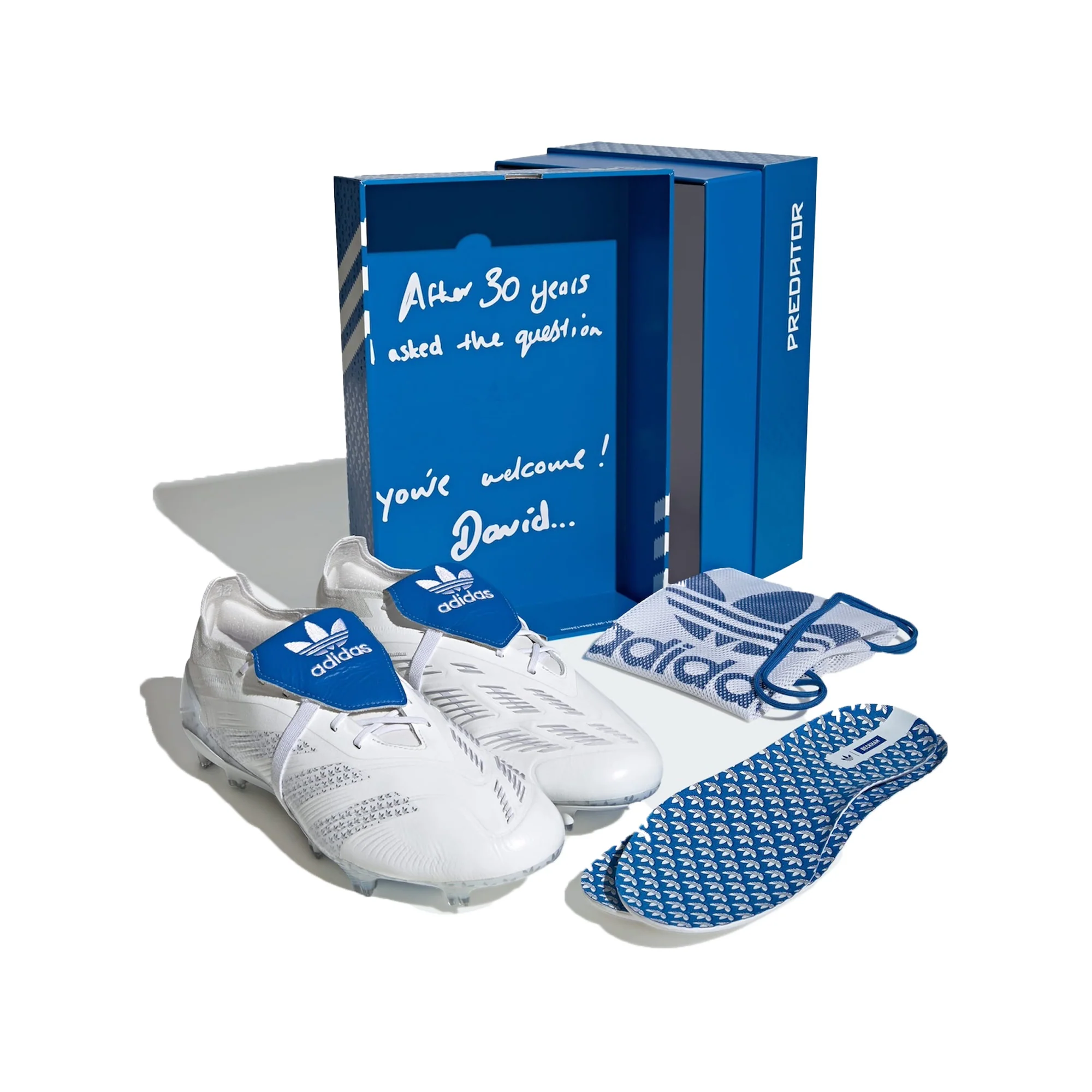 Adidas Predator Elite FG 'David Beckham White Blue Bird' (2024) - Image 8