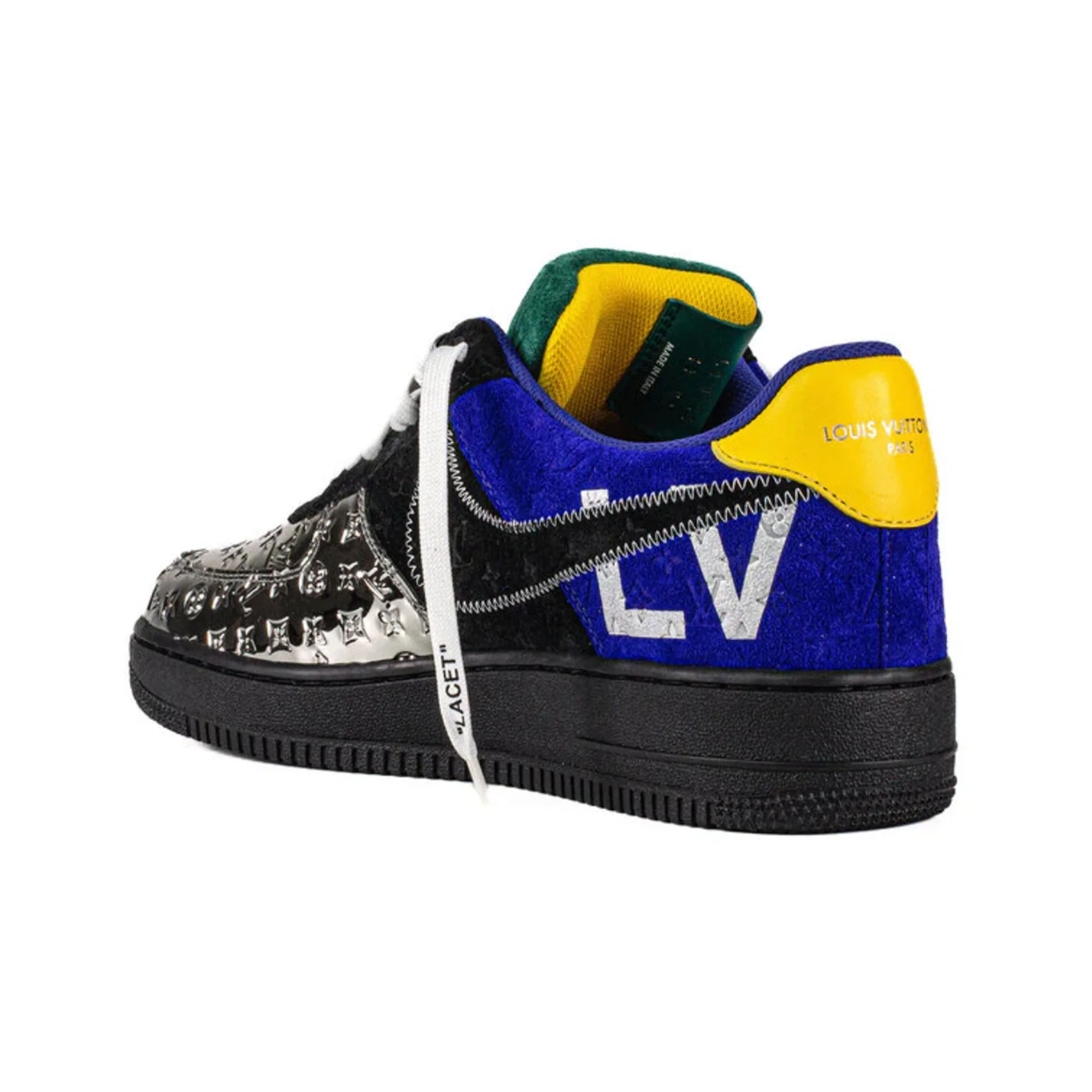 Air Force 1 x Louis Vuitton x Virgil Abloh 'Black Metallic Silver' (2022) - Image 5