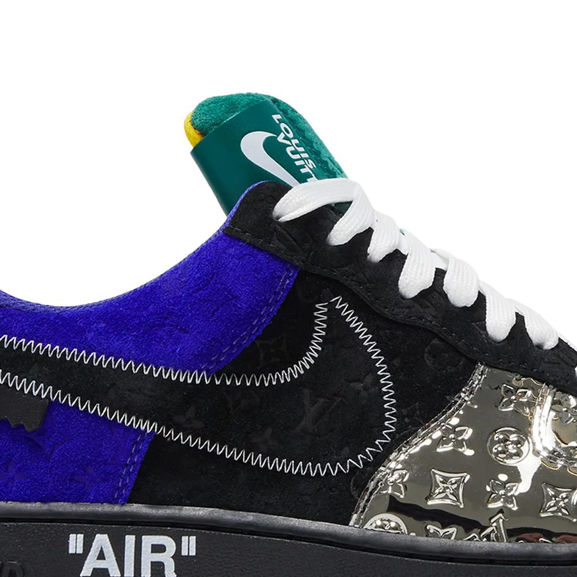 Air Force 1 x Louis Vuitton x Virgil Abloh 'Black Metallic Silver' (2022) - Image 7