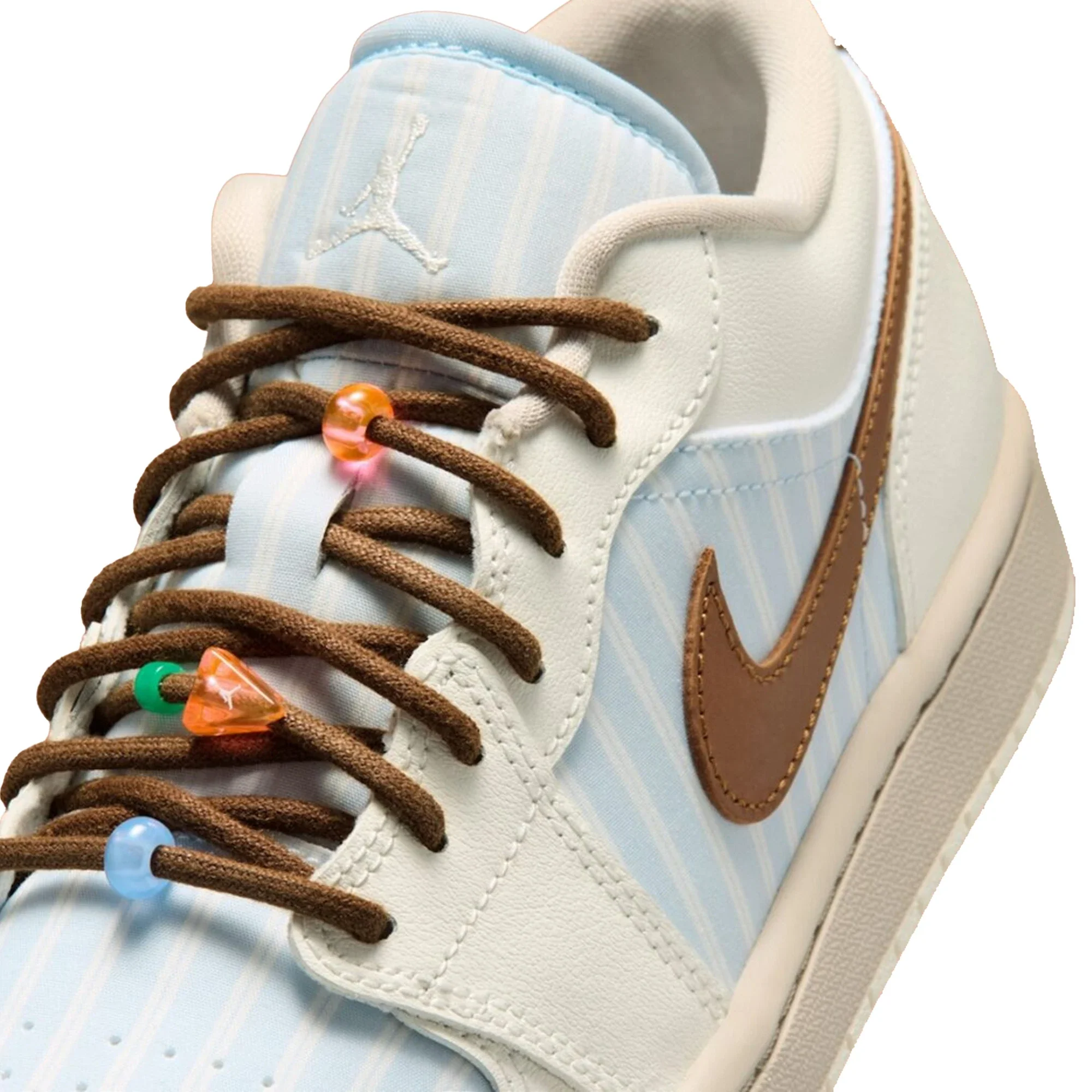 Air Jordan 1 Low Pinstripe Pack 'Hydrogen Blue Cream' Women's (2026) - Image 6