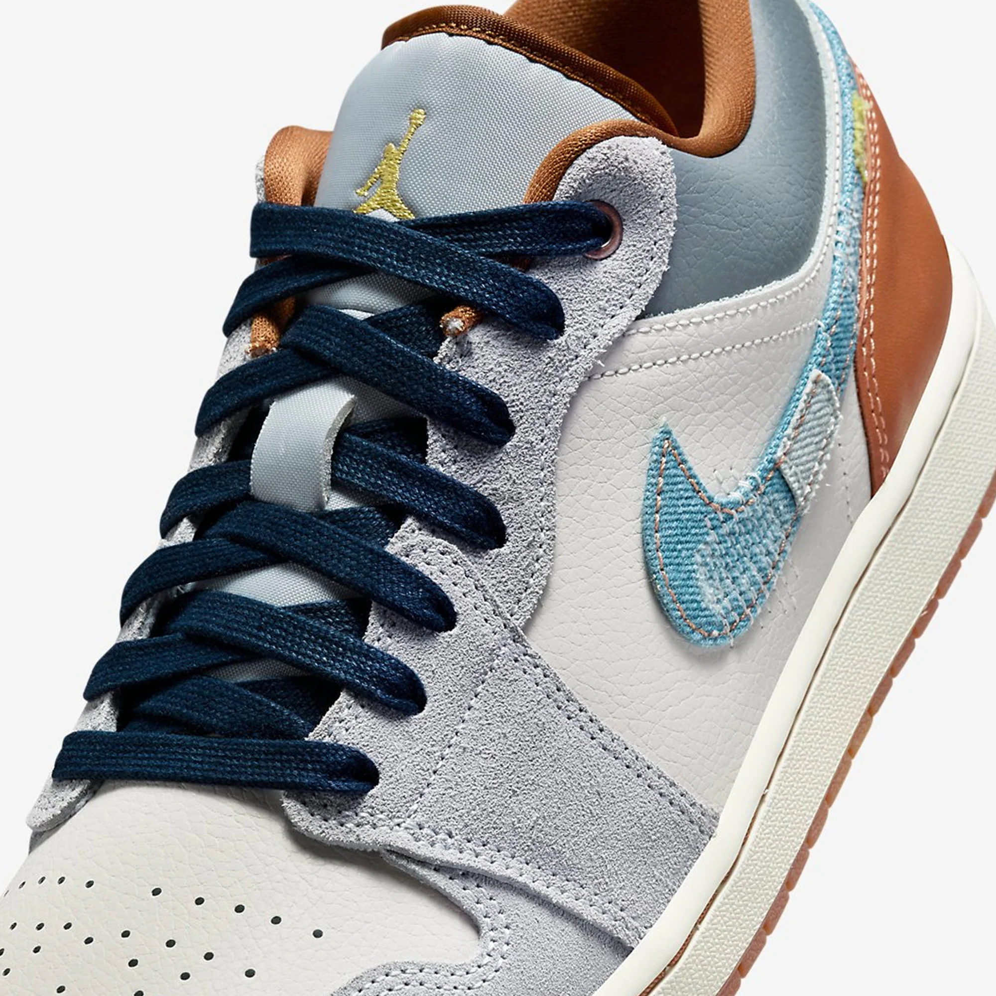 Air Jordan 1 Low SE 'Phantom Repaired Denim Swoosh' (2024) - Image 7