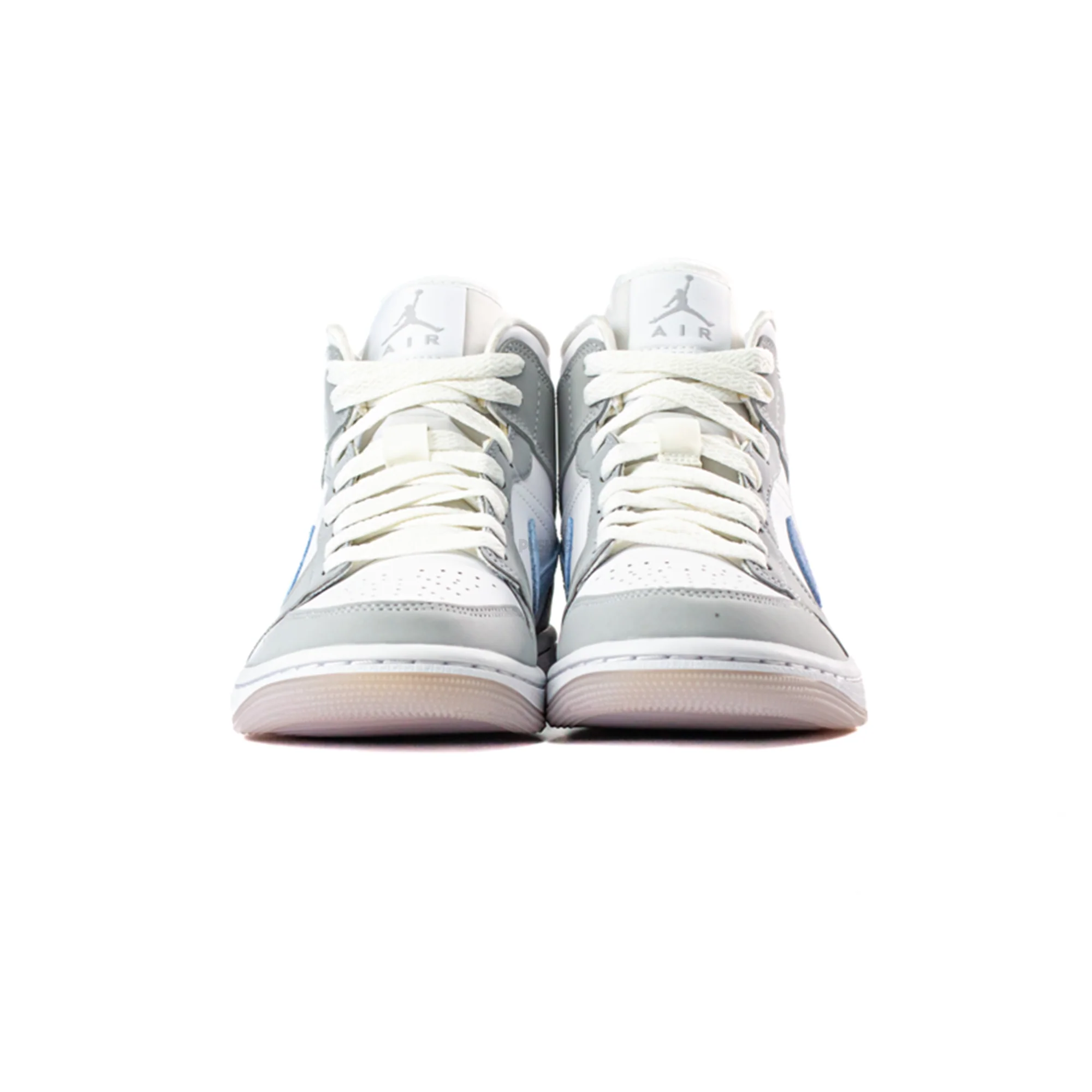 Air Jordan 1 Mid 'Grey Blue Wolf Grey' Women's (2021) - Image 4