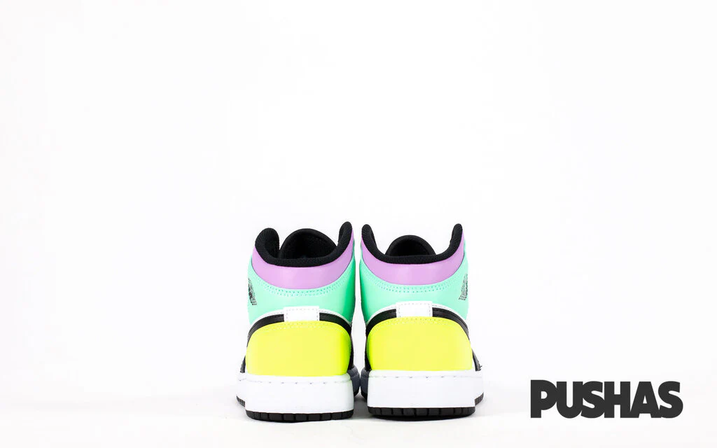 Air Jordan 1 Mid 'Pastel Black Toe' GS (2021) - Image 3
