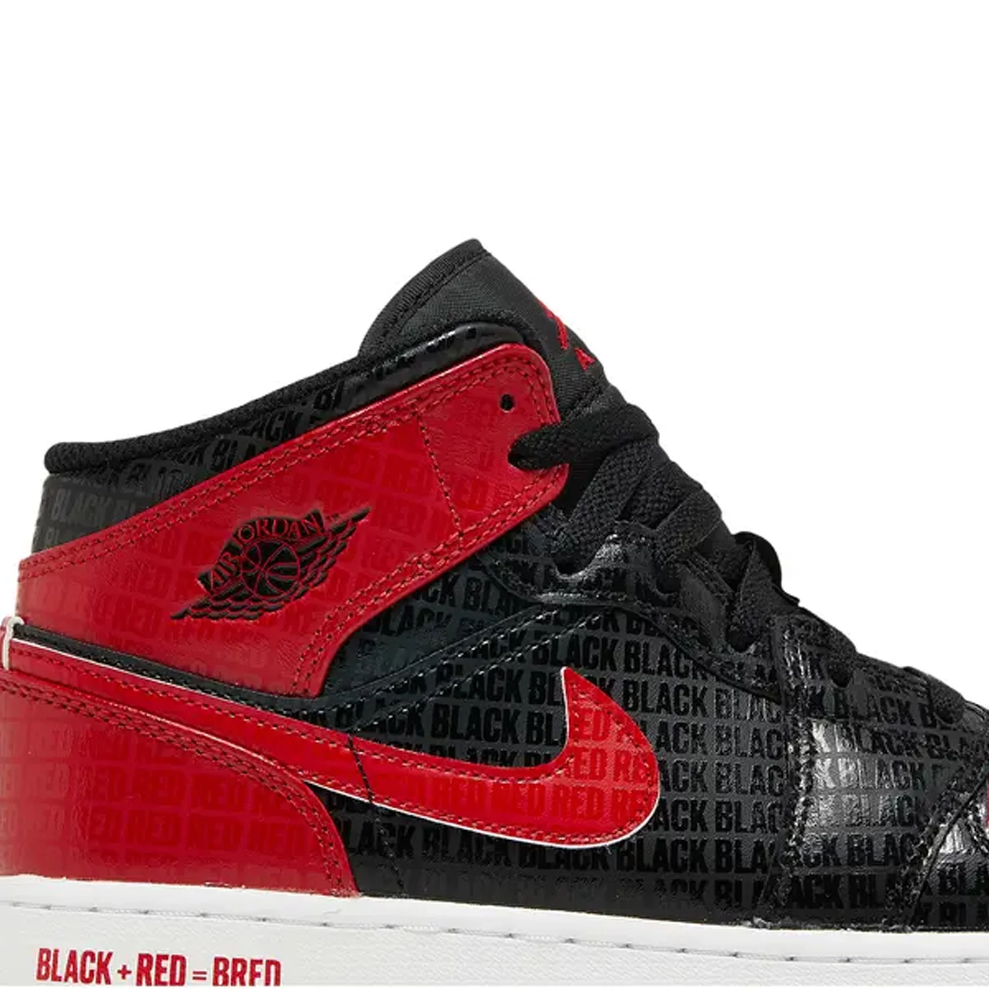 Air Jordan 1 Mid SS 'Bred Text' GS (2022) - Image 6
