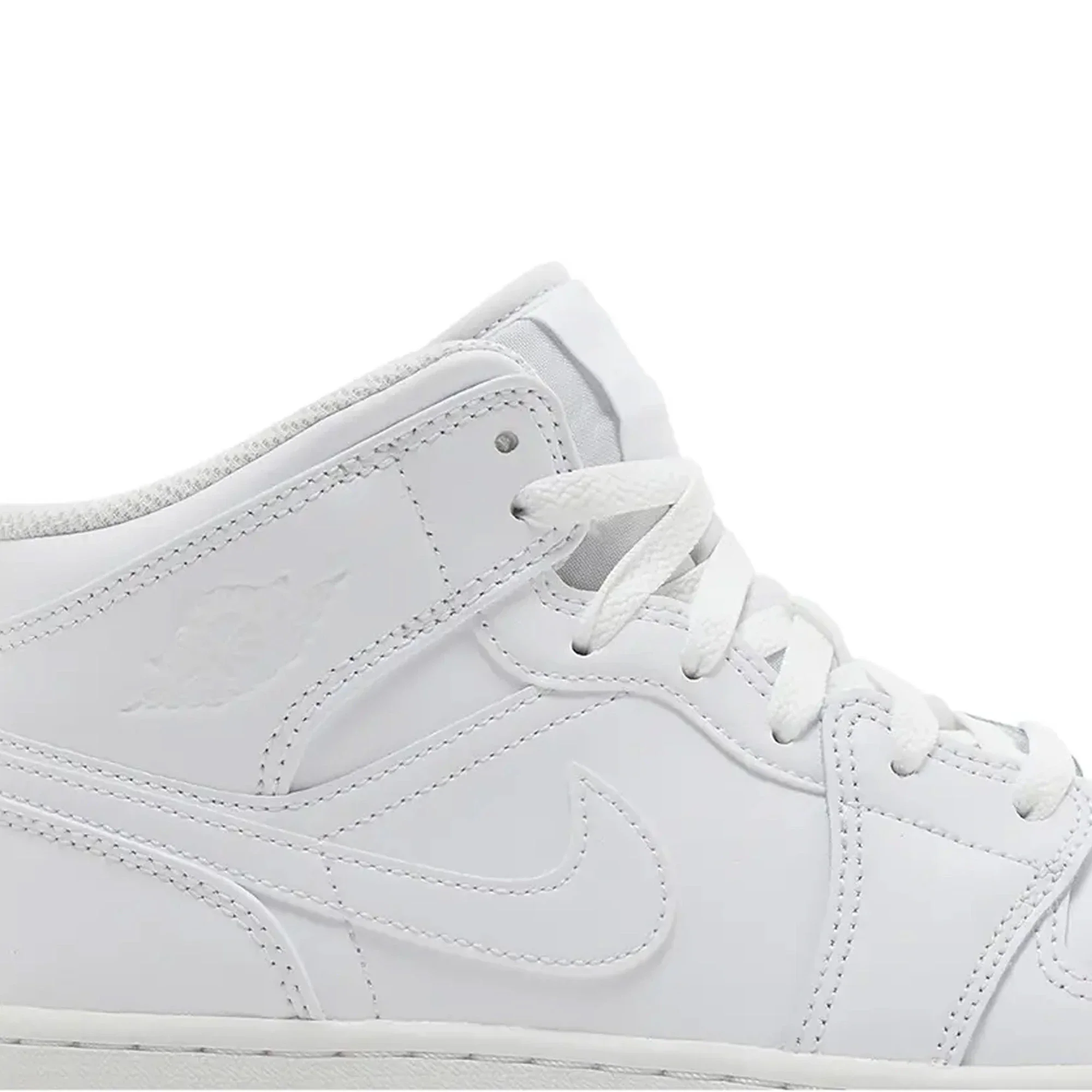 Air Jordan 1 Mid 'Triple White' GS (2023) - Image 6