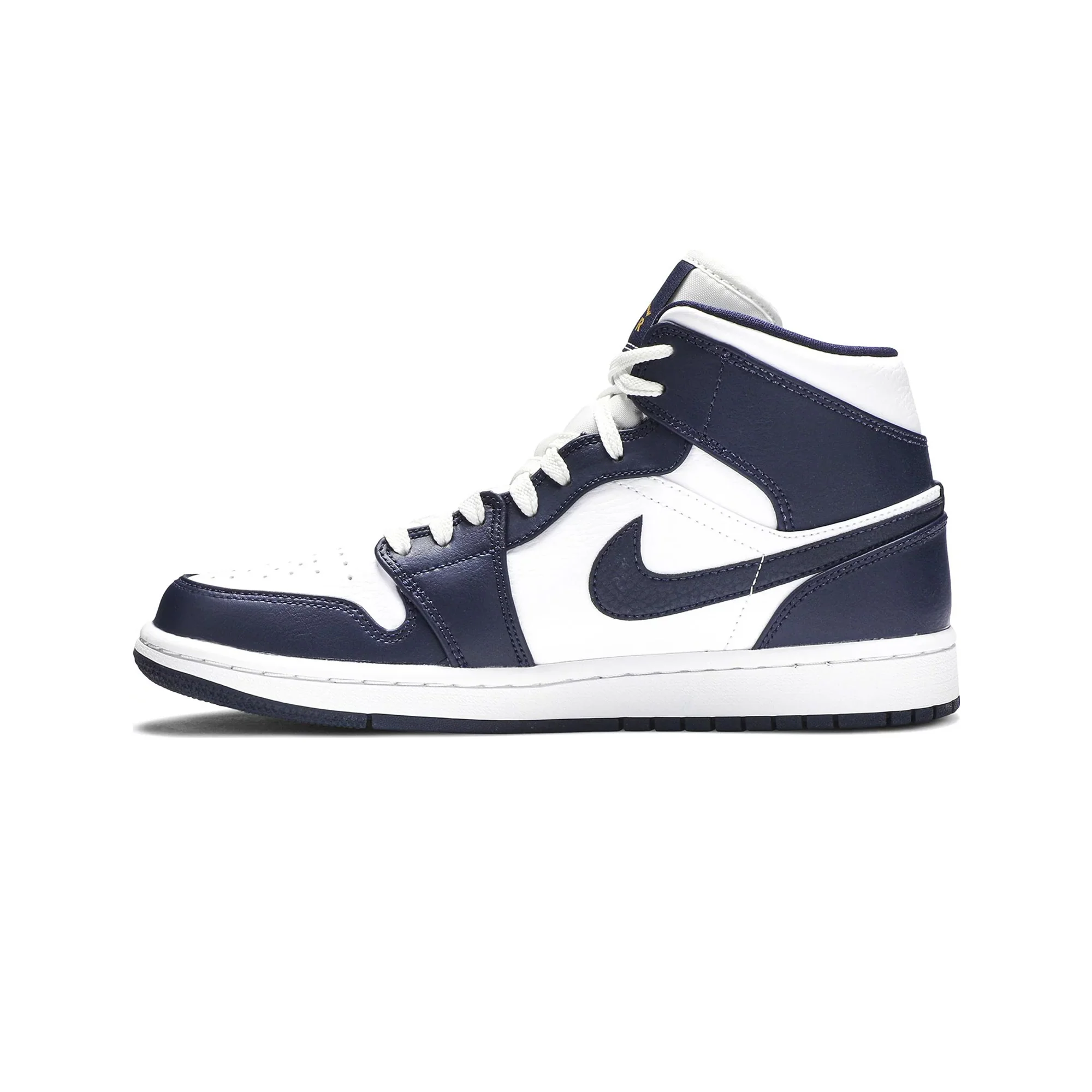 Air Jordan 1 Mid 'White Metallic Gold Obsidian' (2019) - Image 3
