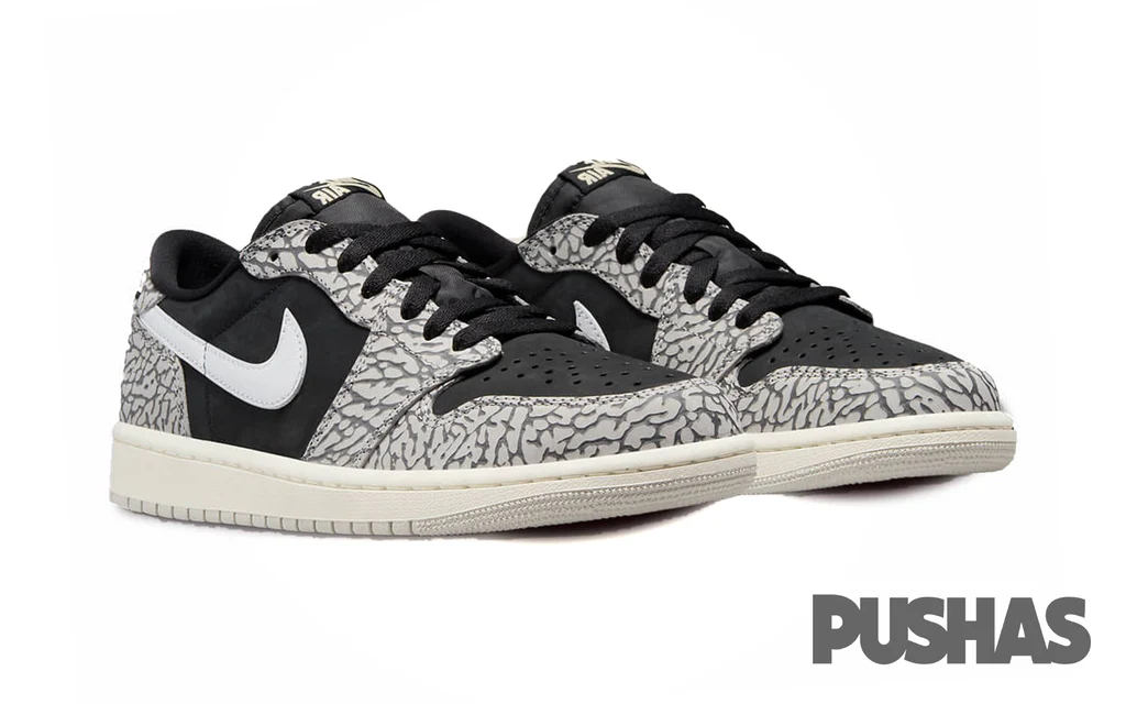 Air Jordan 1 Retro Low OG 'Black Cement' GS - Image 5