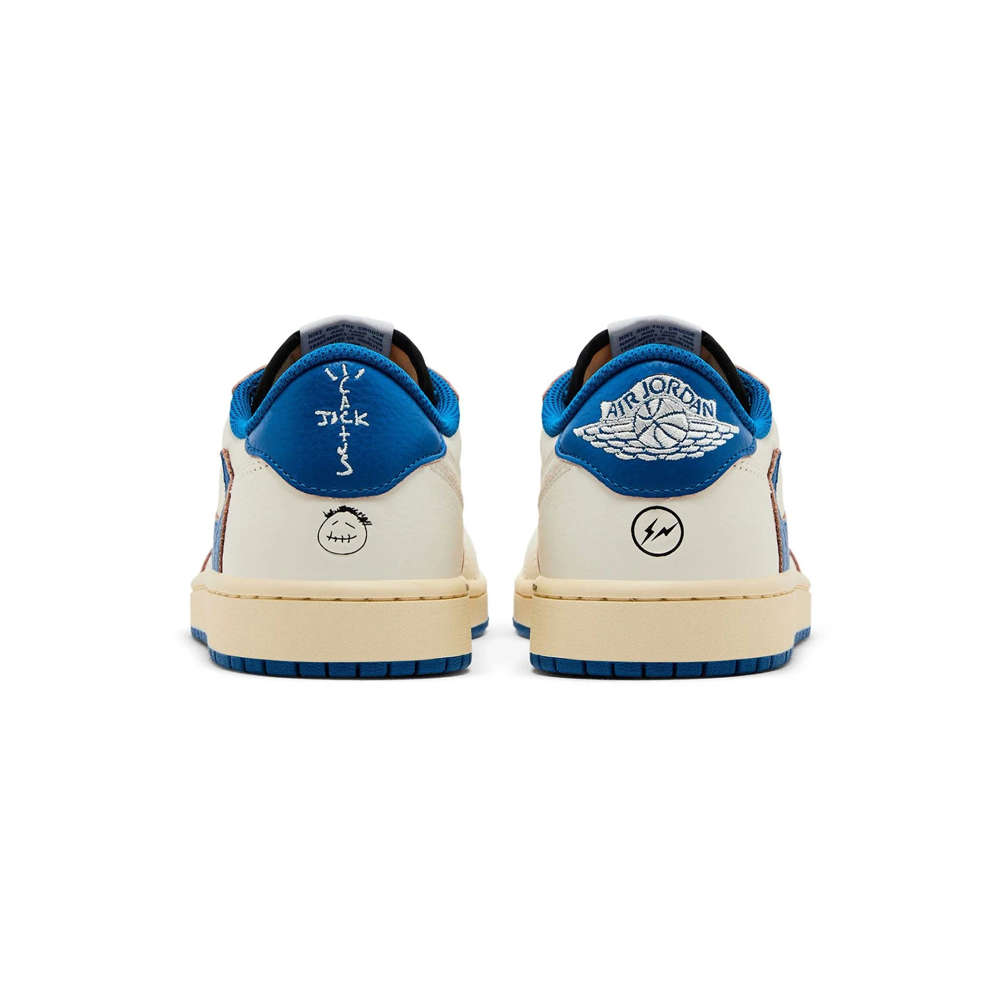 Air Jordan 1 Retro Low OG SP Fragment x Travis Scott 'Sail / Military Blue' (2025) - Image 4