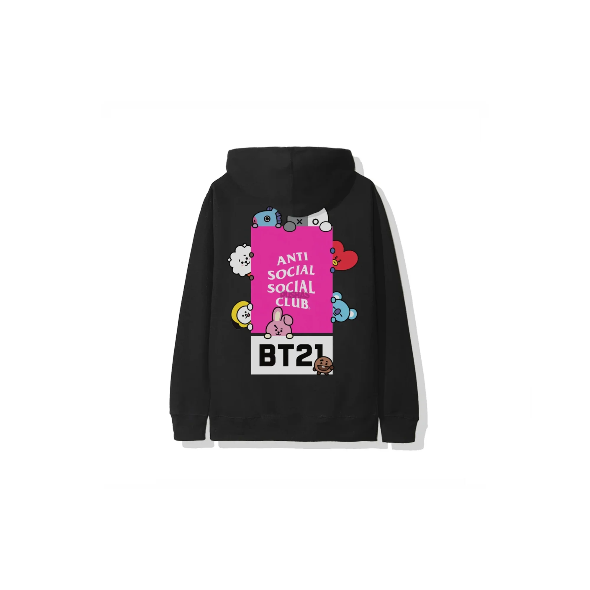 Anti Social Social Club x BT21 Madhouse Hoodie 'Black' - Image 2