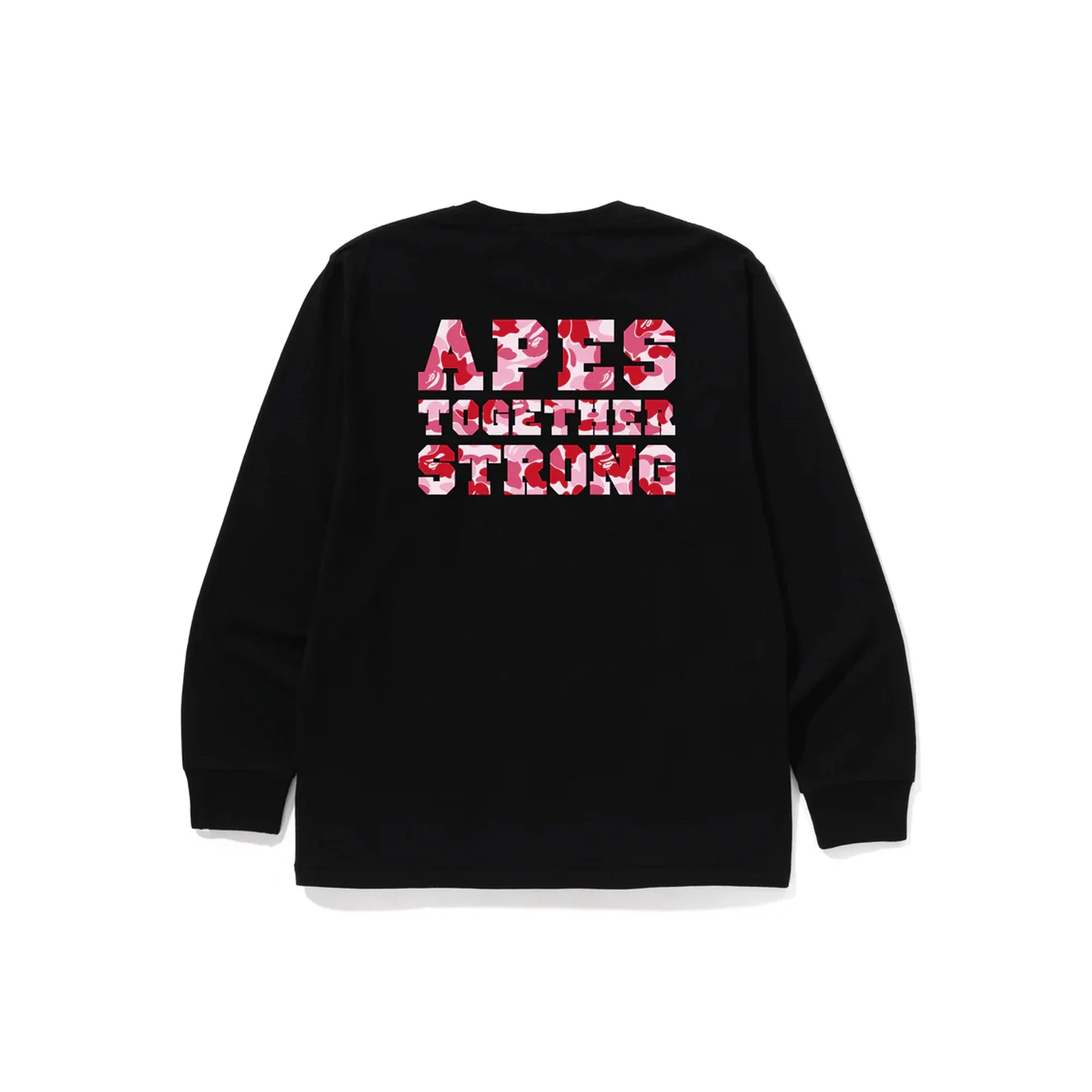 BAPE ABC Camo College ATS LS Tee 'Black / Pink' (2026)
