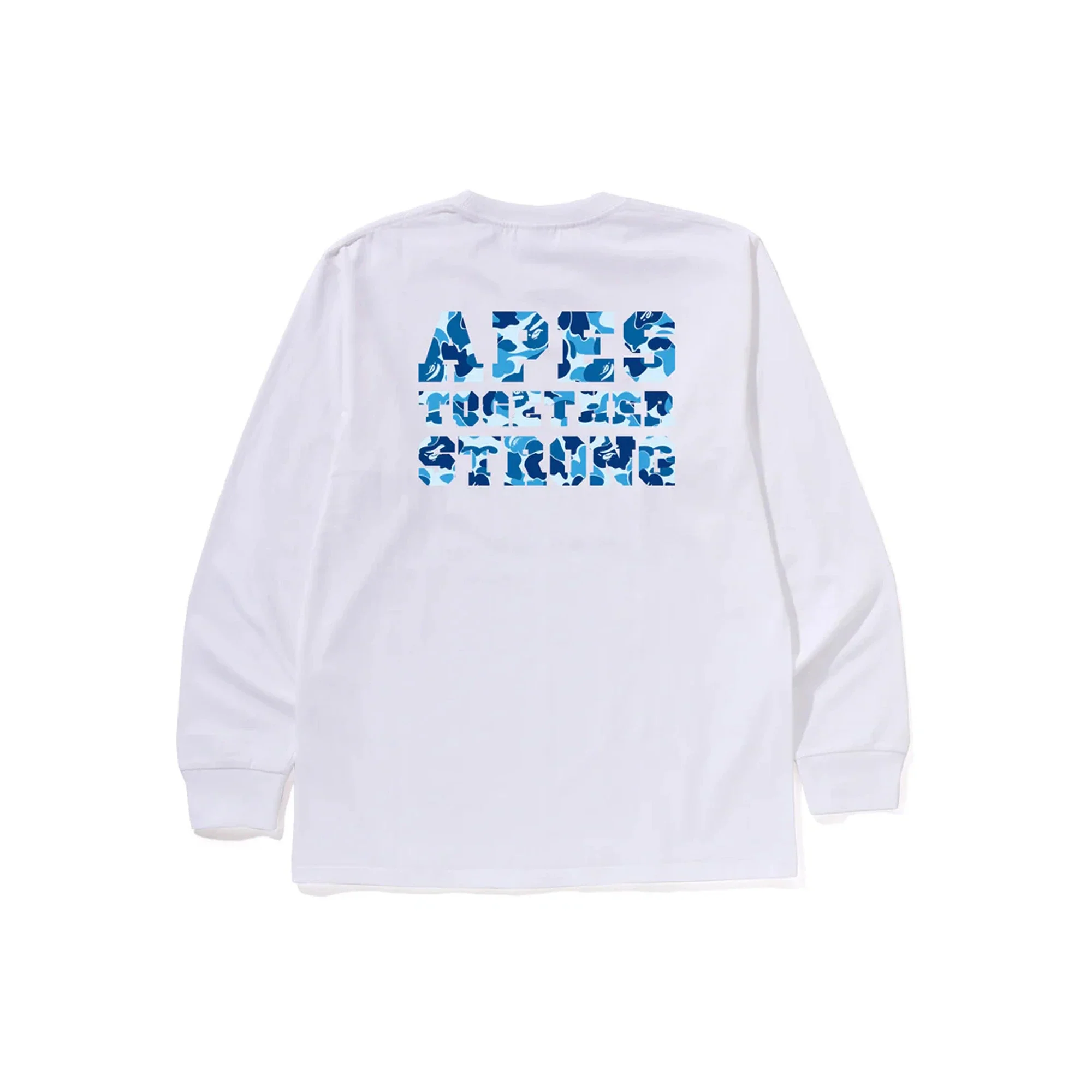 BAPE ABC Camo College ATS LS Tee 'White / Blue' (2026)