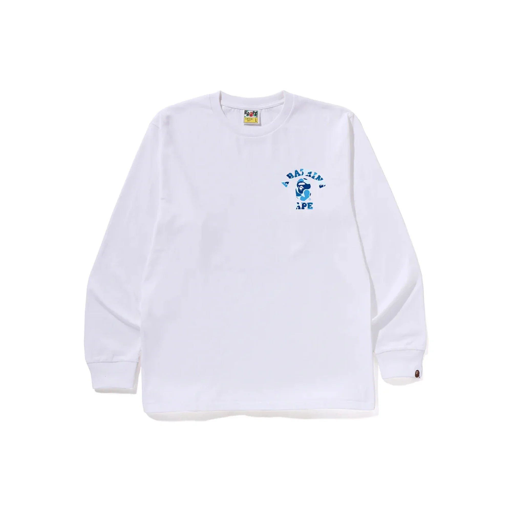BAPE ABC Camo College ATS LS Tee 'White / Blue' (2026) - Image 2