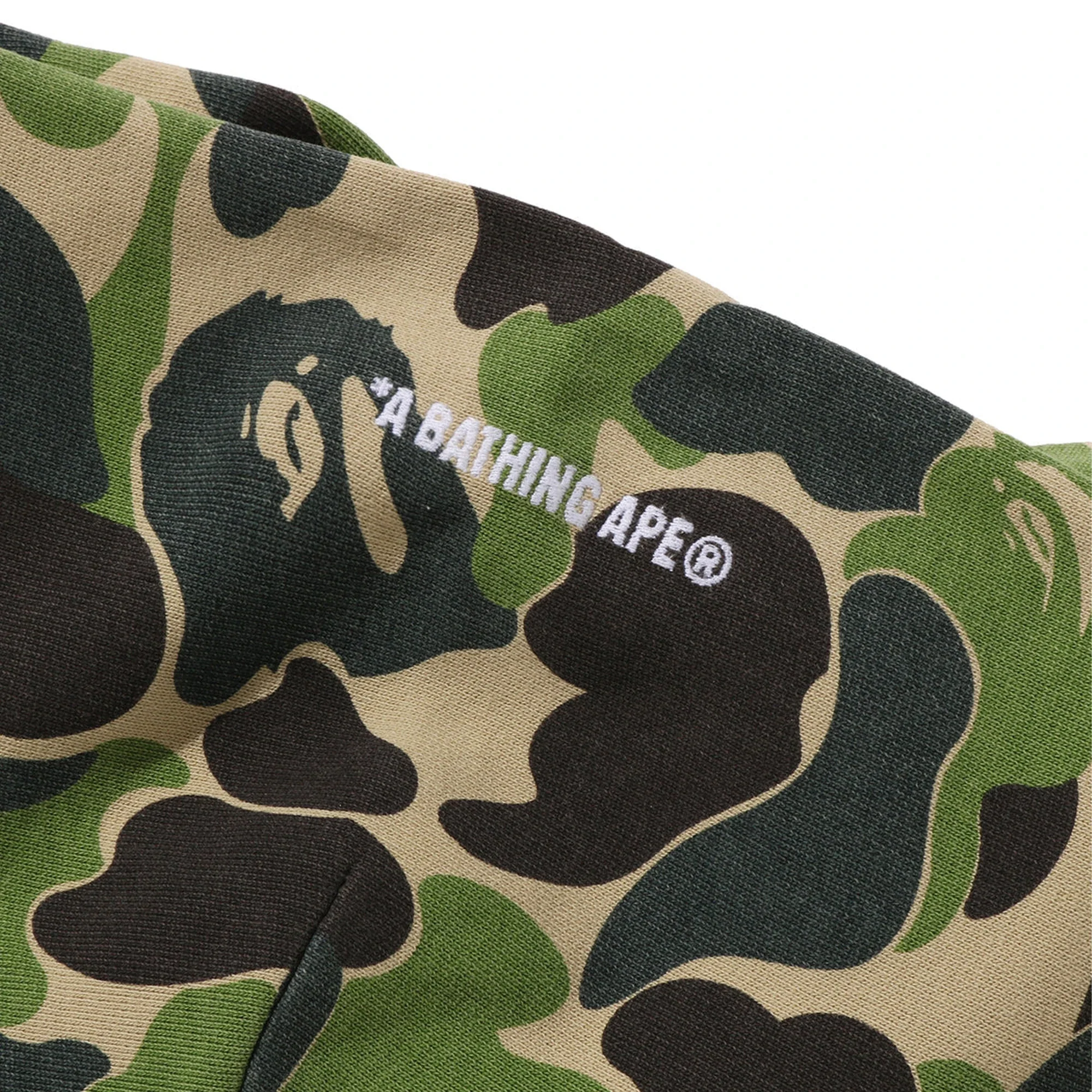 BAPE ABC Camo Heavy Wash Cropped Fit Zip Hoodie 'Green' (2026) - Image 3