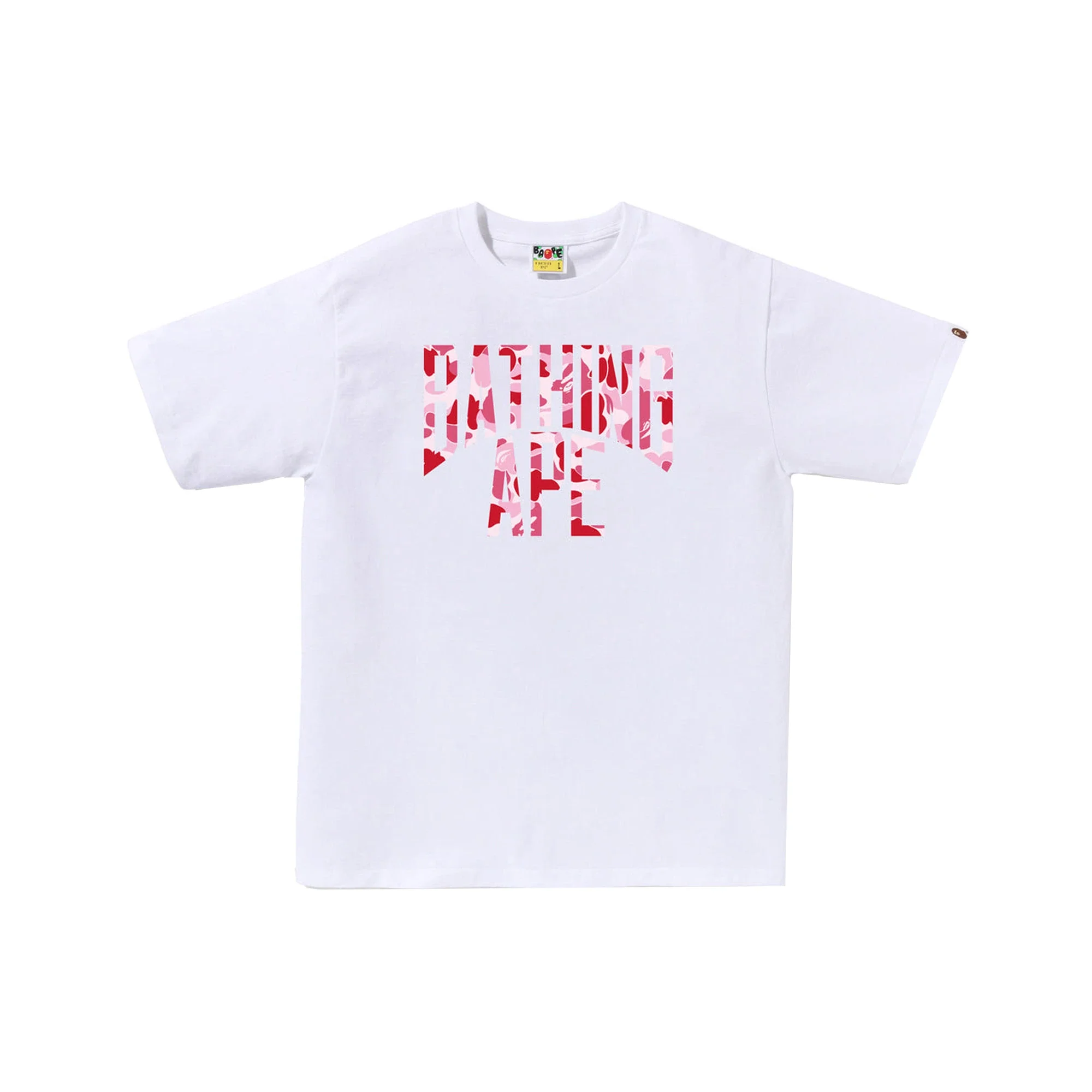 BAPE ABC Camo NYC Logo Tee 'White / Pink'