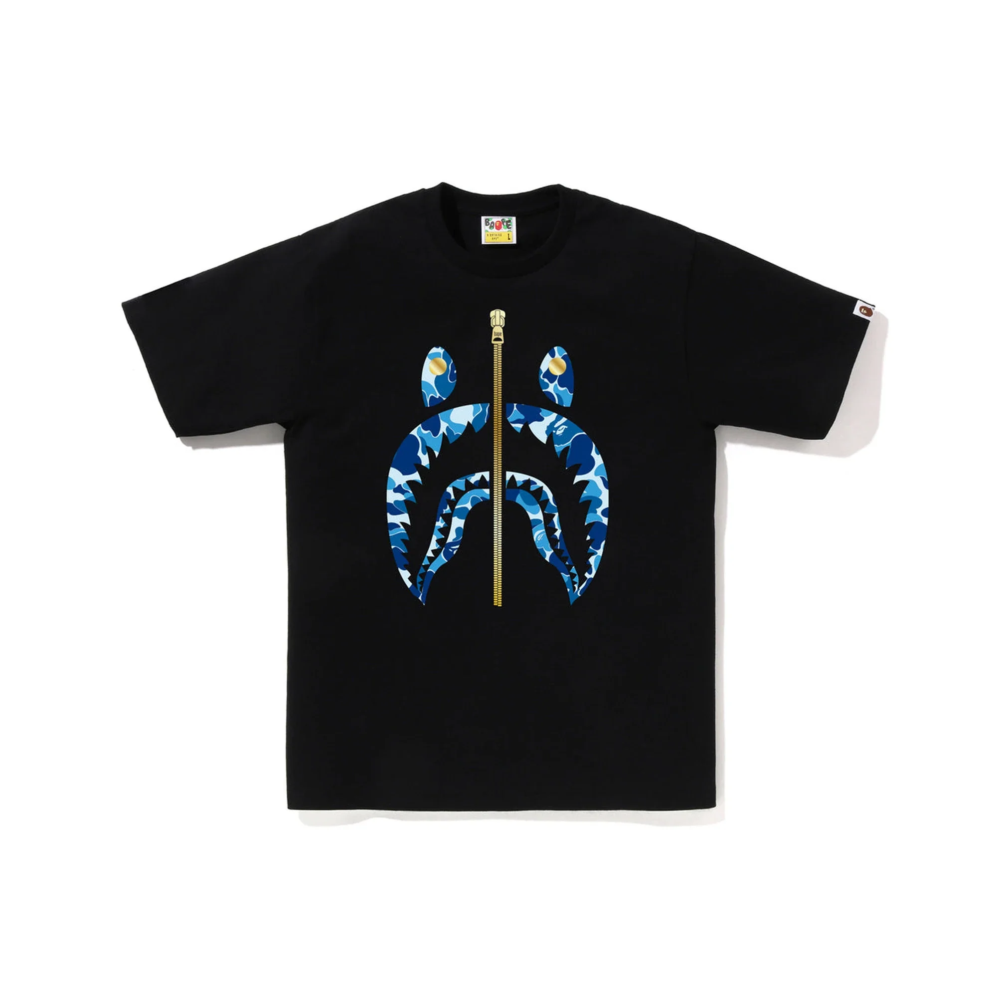 BAPE ABC Camo Shark Tee 'Black / Blue'