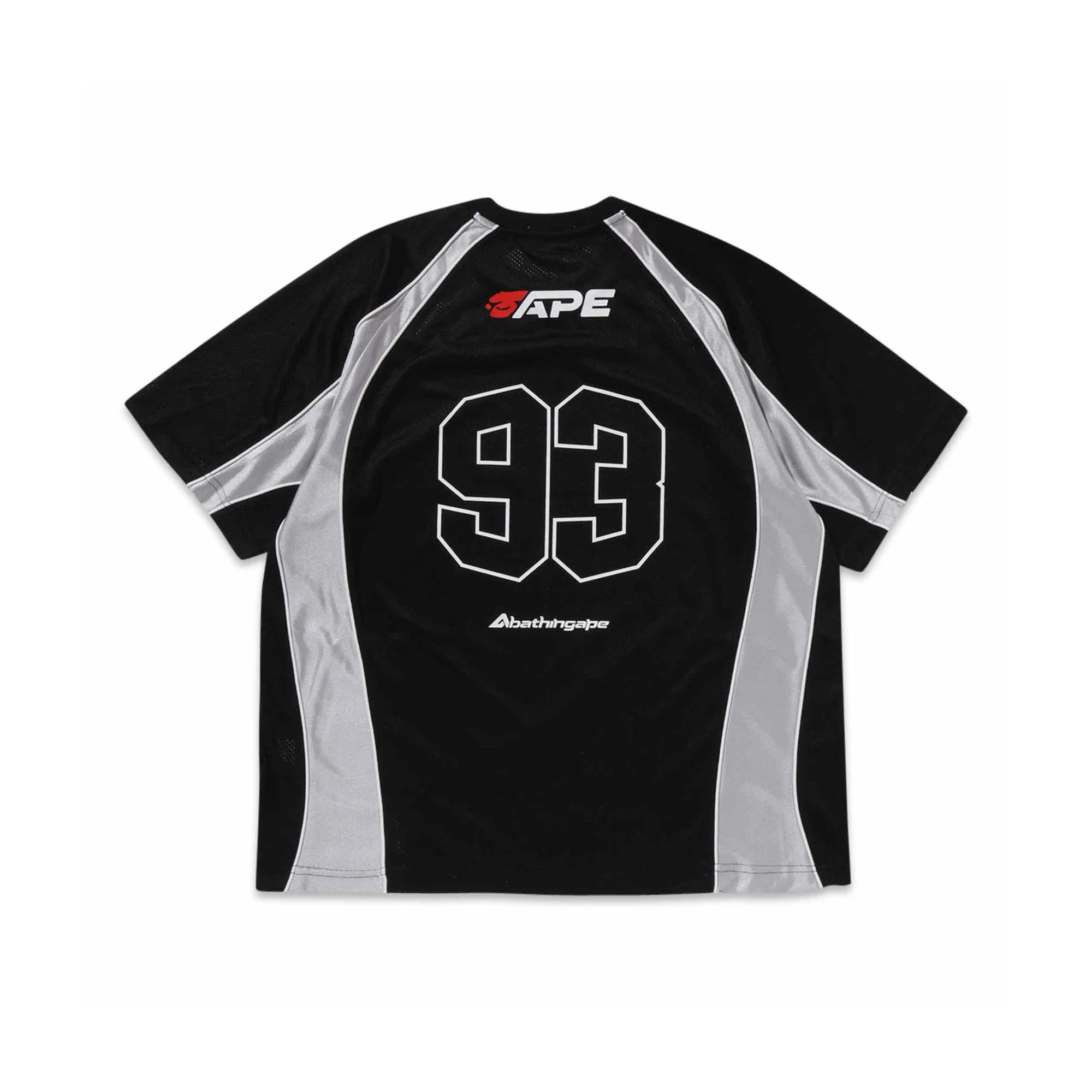 BAPE Solid Camo Jacquard Multilogo Relaxed Fit Football Jersey 'Black' (2025) - Image 2