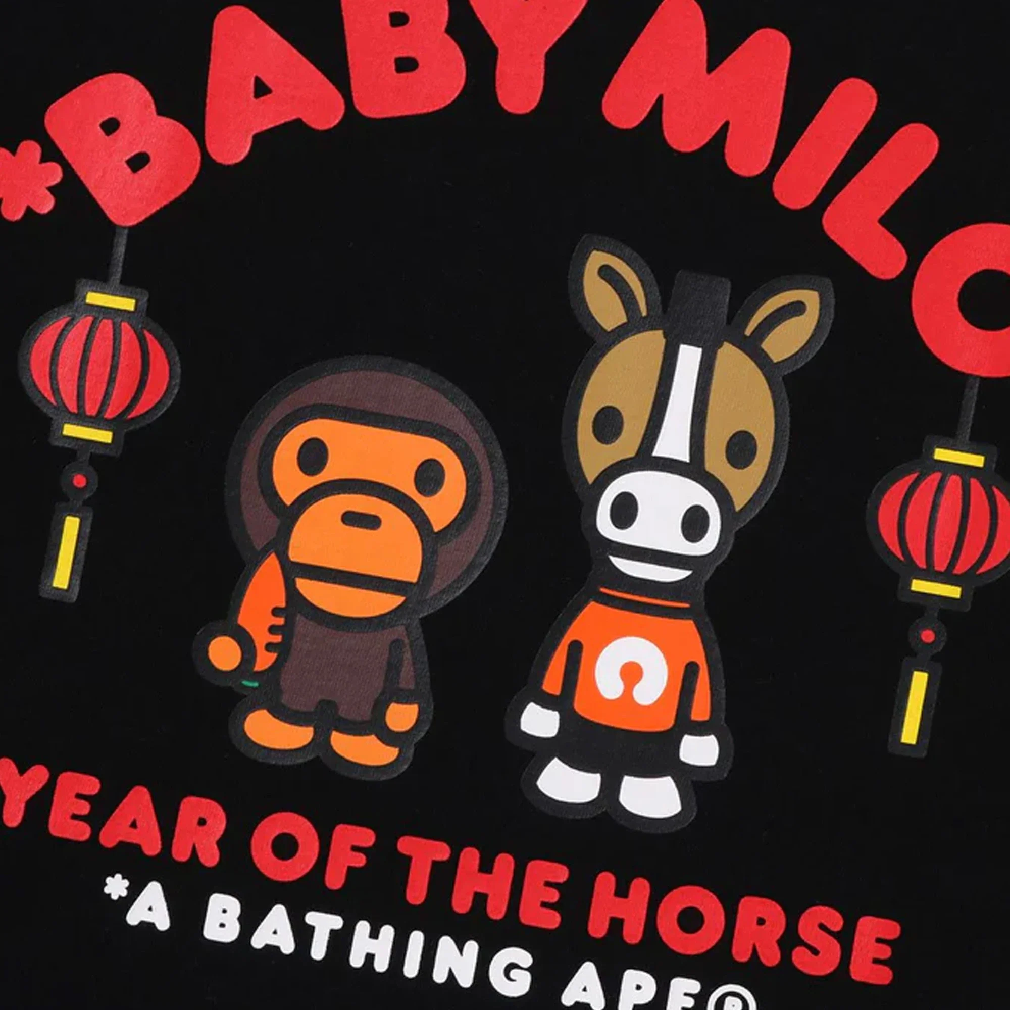 BAPE Year Of The Horse Baby Milo Tee 'Black' (2026) - Image 2