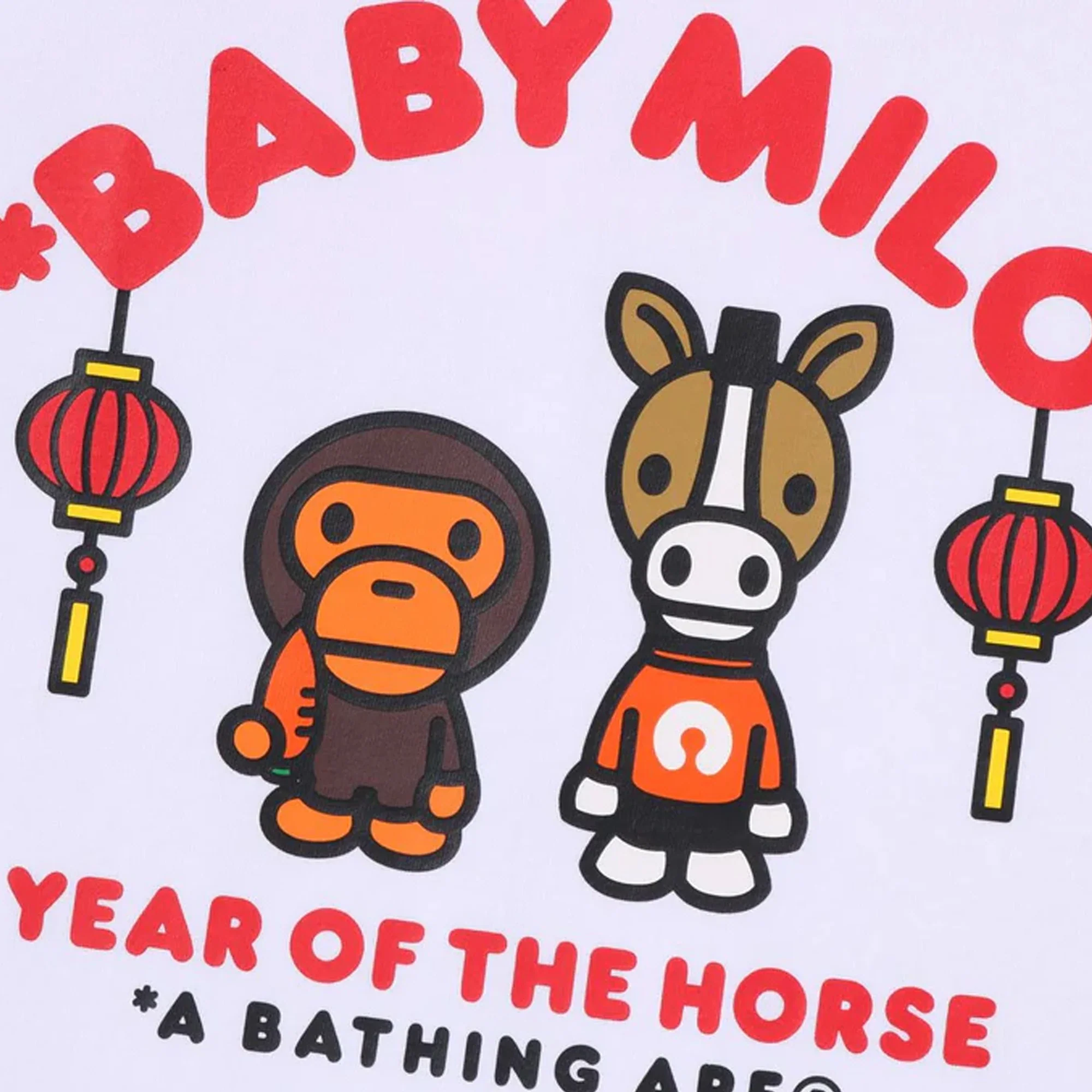 BAPE Year Of The Horse Baby Milo Tee 'White' (2026) - Image 2