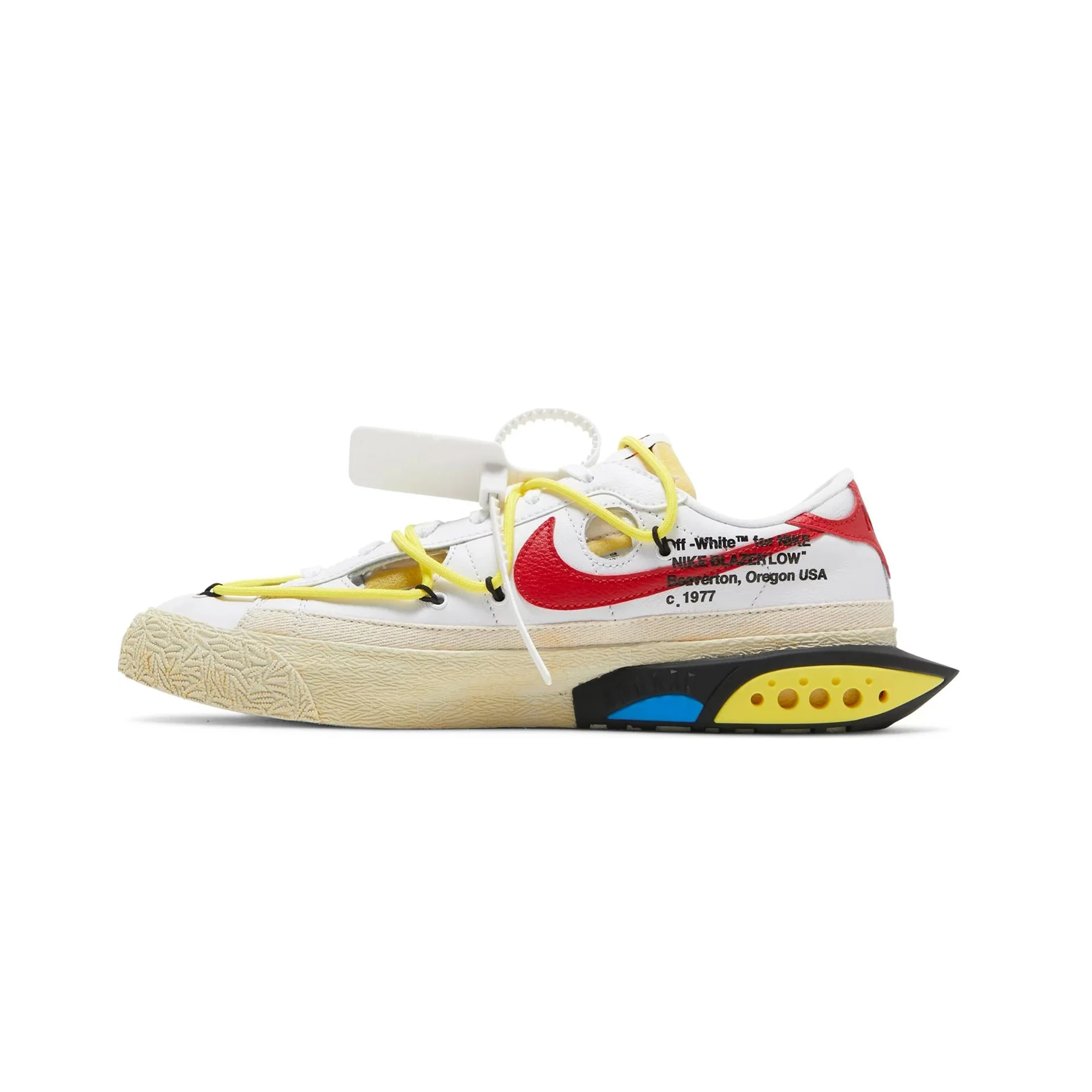 Nike Blazer Low 'Off-White University Red' (2022) - Image 3
