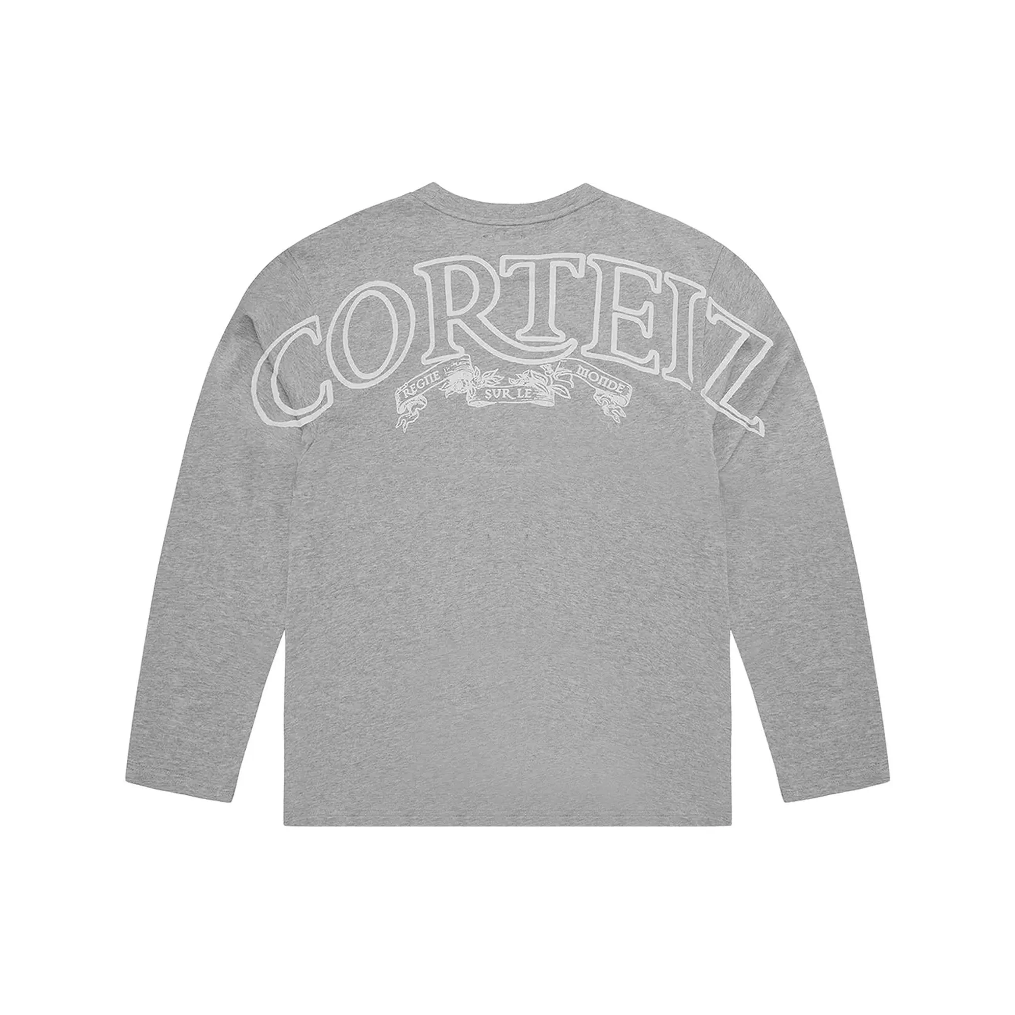 Corteiz Royale Heavyweight Long-Sleeve Tee 'Heather Grey' - Image 2
