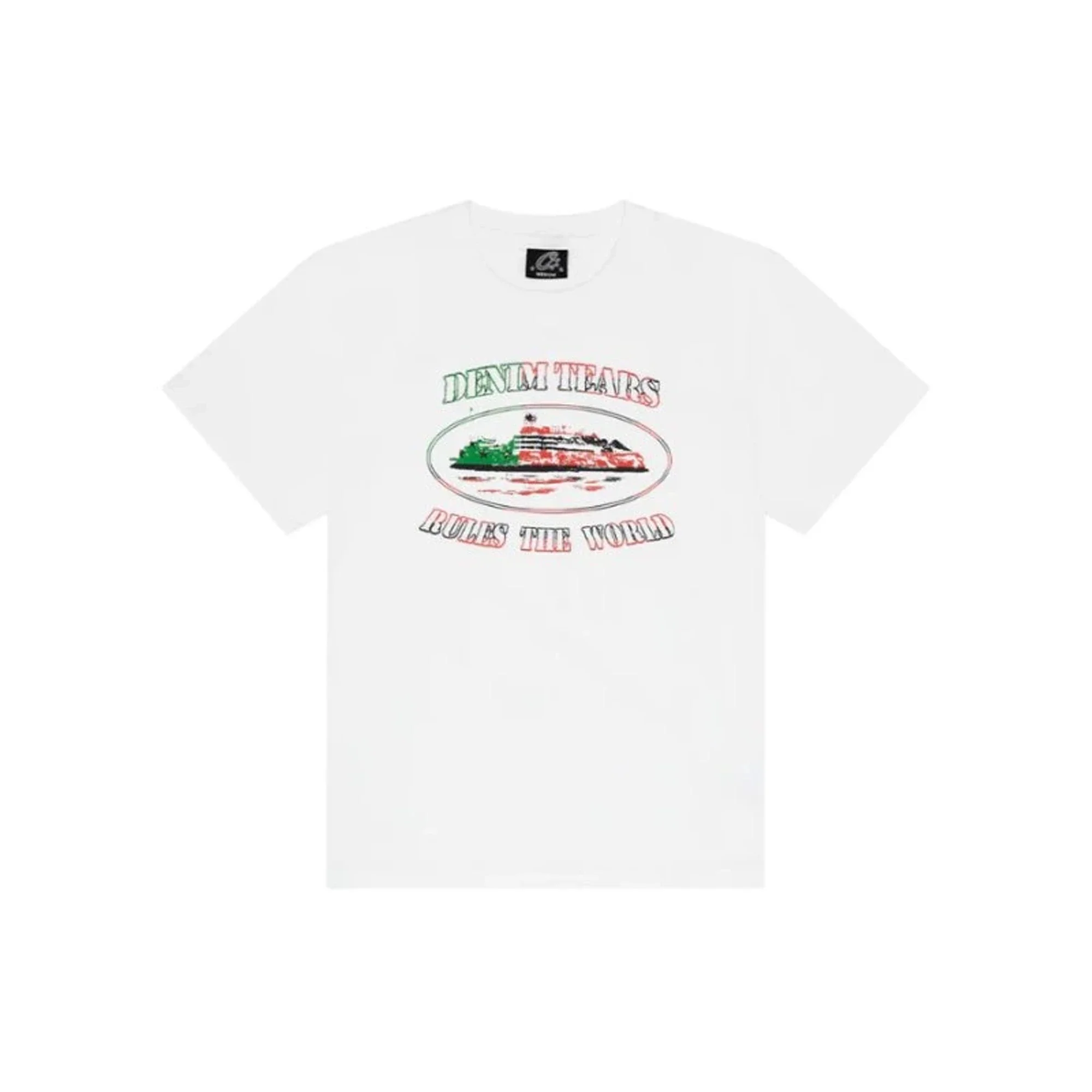 Corteiz x Denim Tears Cortears OG Alcatraz Tee 'White' (2025) - Image 2