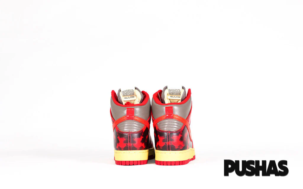 Nike Dunk High 1985 'Red Acid Wash' (2021) - Image 3