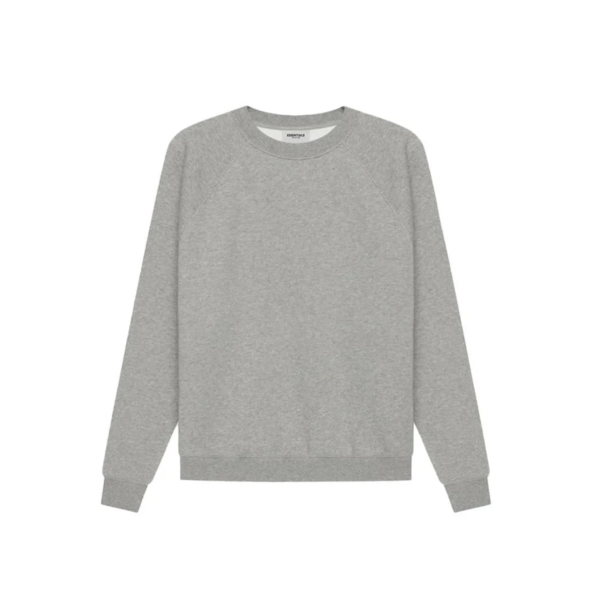 ESSENTIALS Pull Over Crewneck 'Dark Heather Oatmeal' SS21 - Image 2