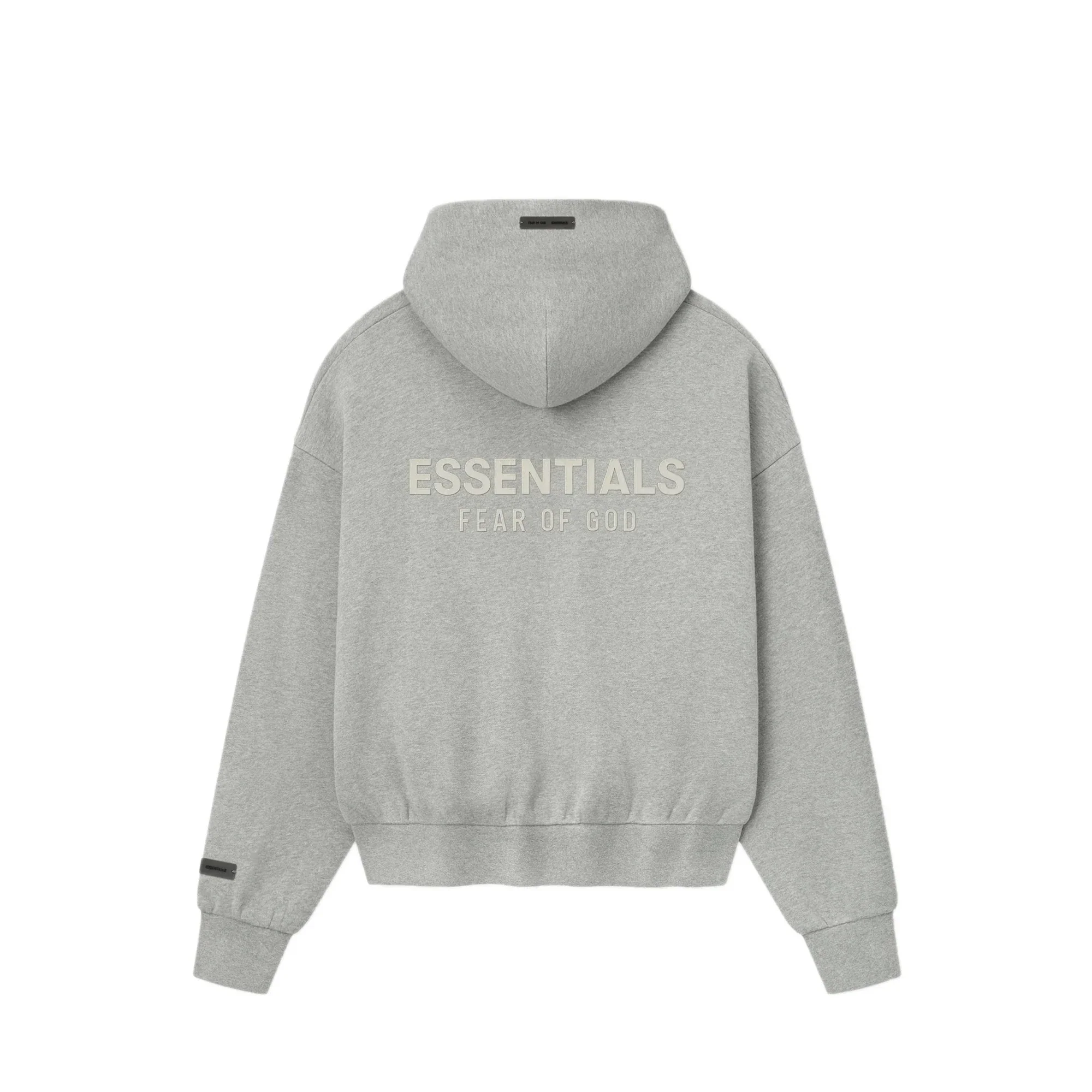 Fear of God Essentials Classic Fleece Zip-Up Hoodie 'Concrete Heather' (2025) - Image 2