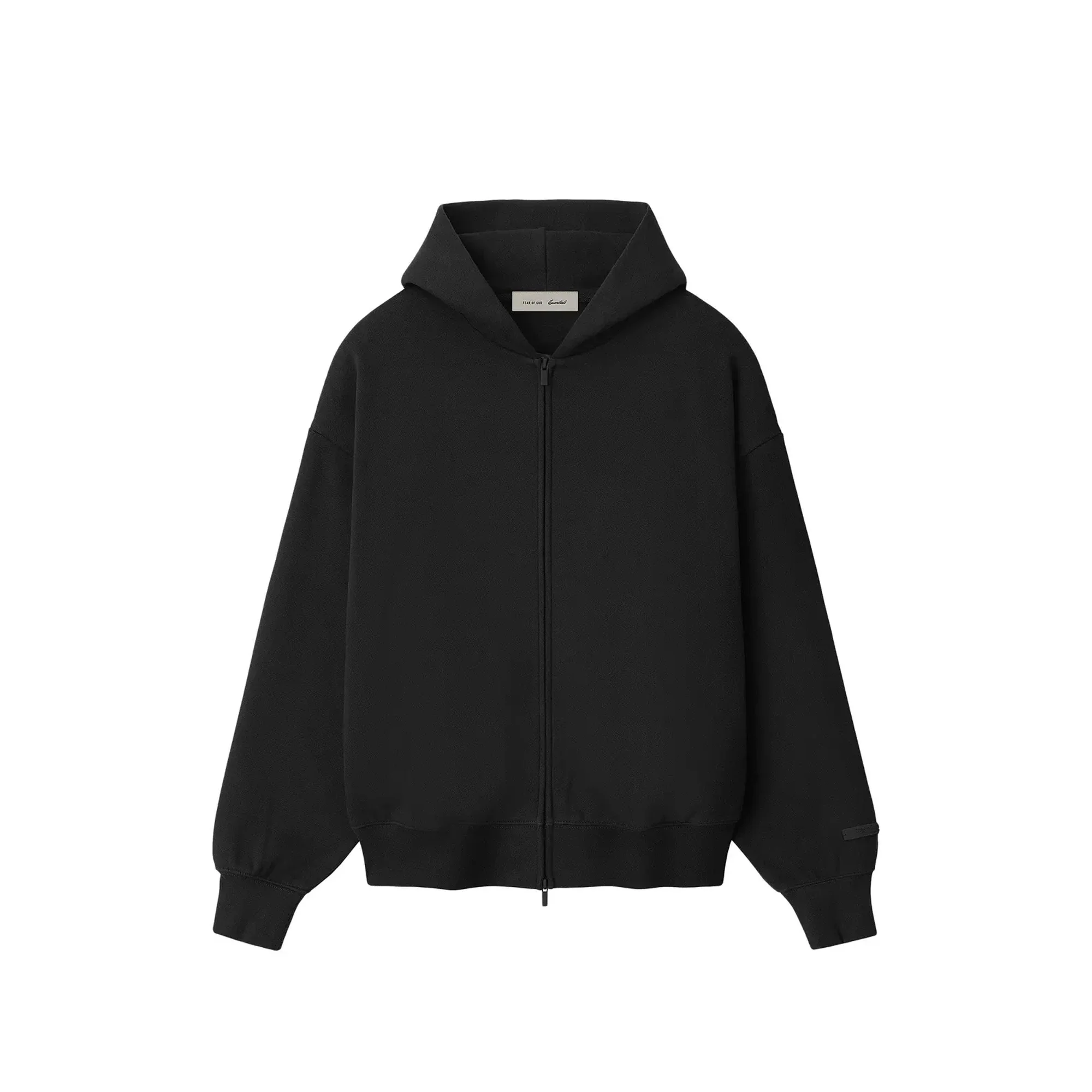 Fear of God Essentials Classic Zip-Up Hoodie 'Vintage Black/White' (2026)
