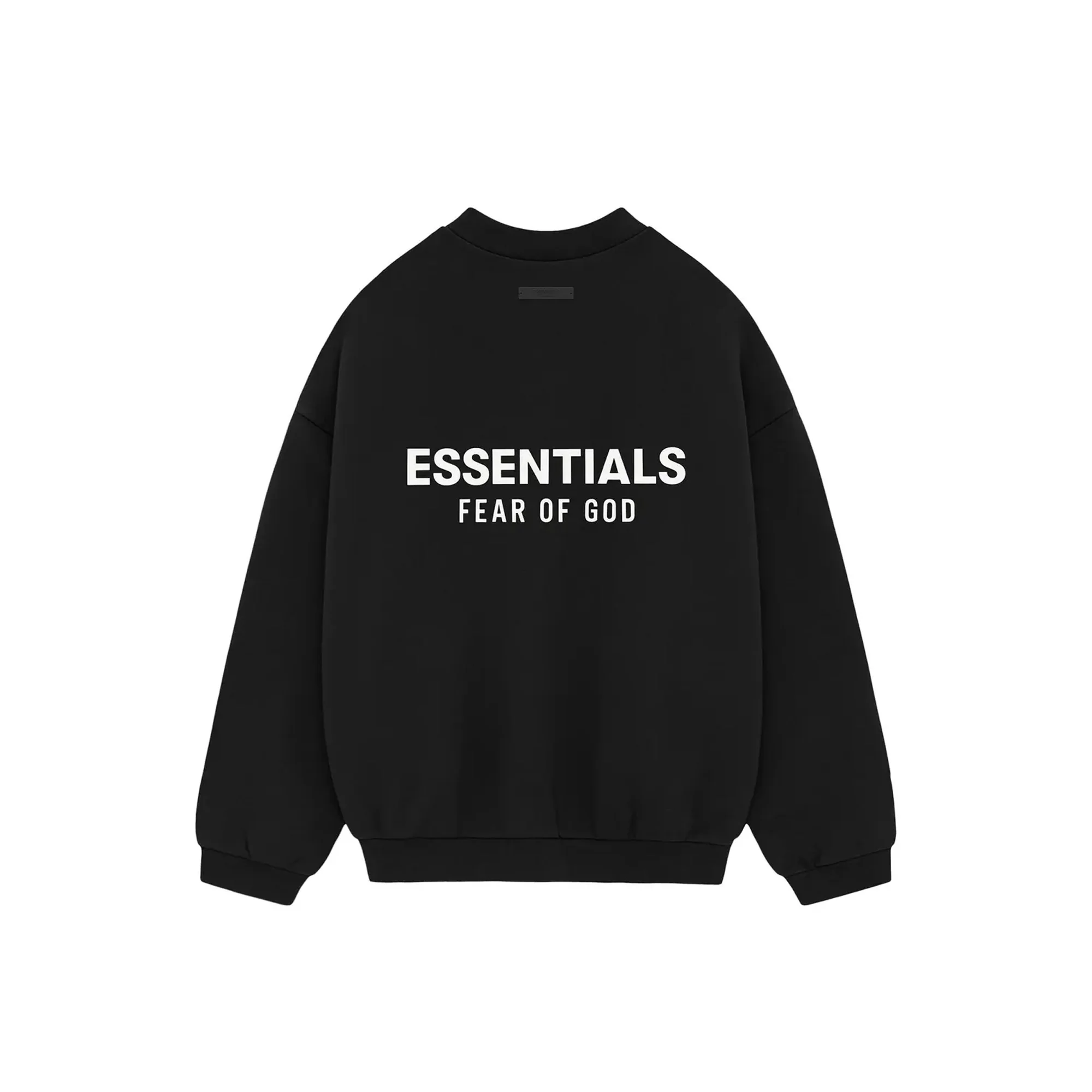 Fear of God Essentials Fleece Crewneck 'Black' (2024) - Image 2
