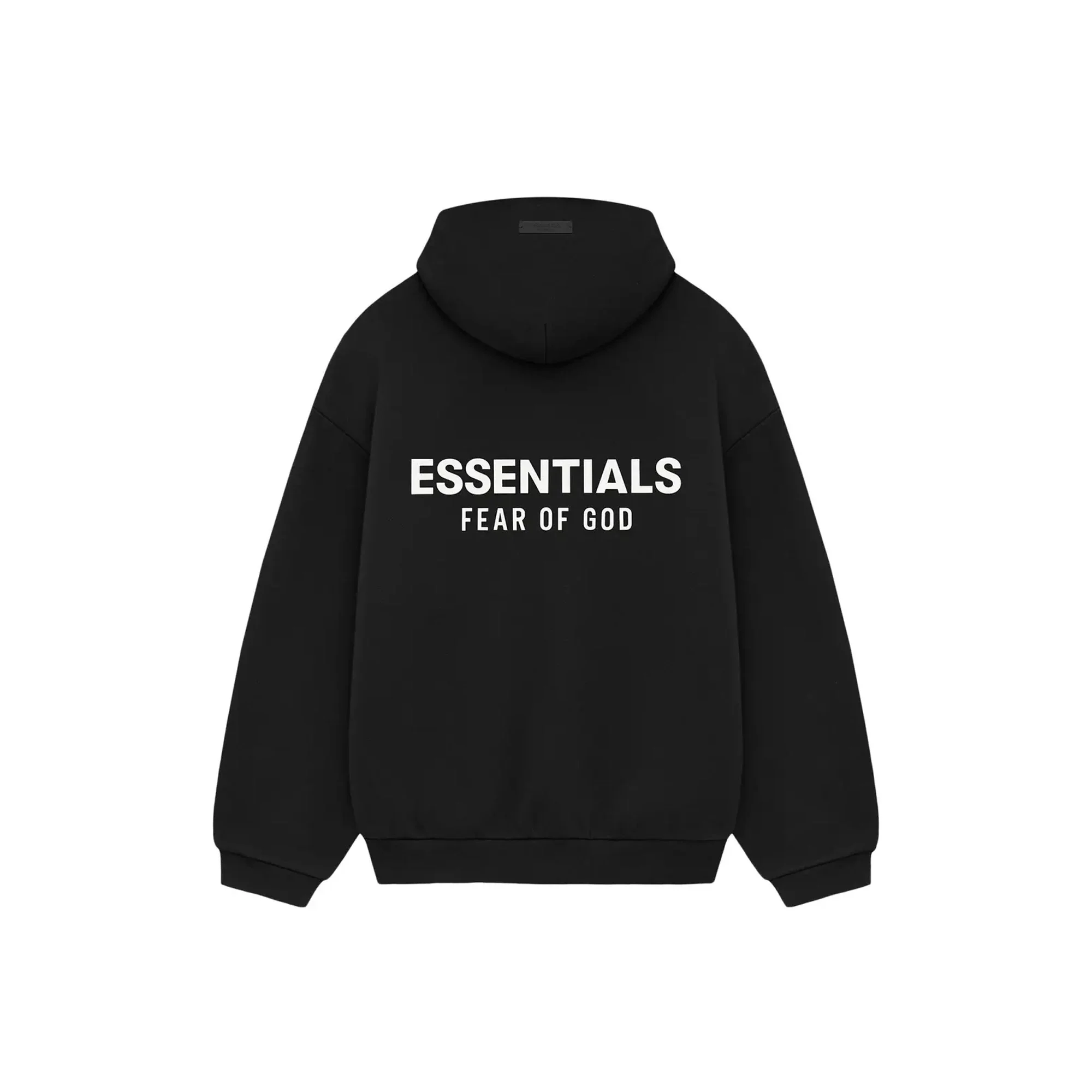 Fear of God Essentials Fleece Hoodie 'Black' (2024) - Image 2