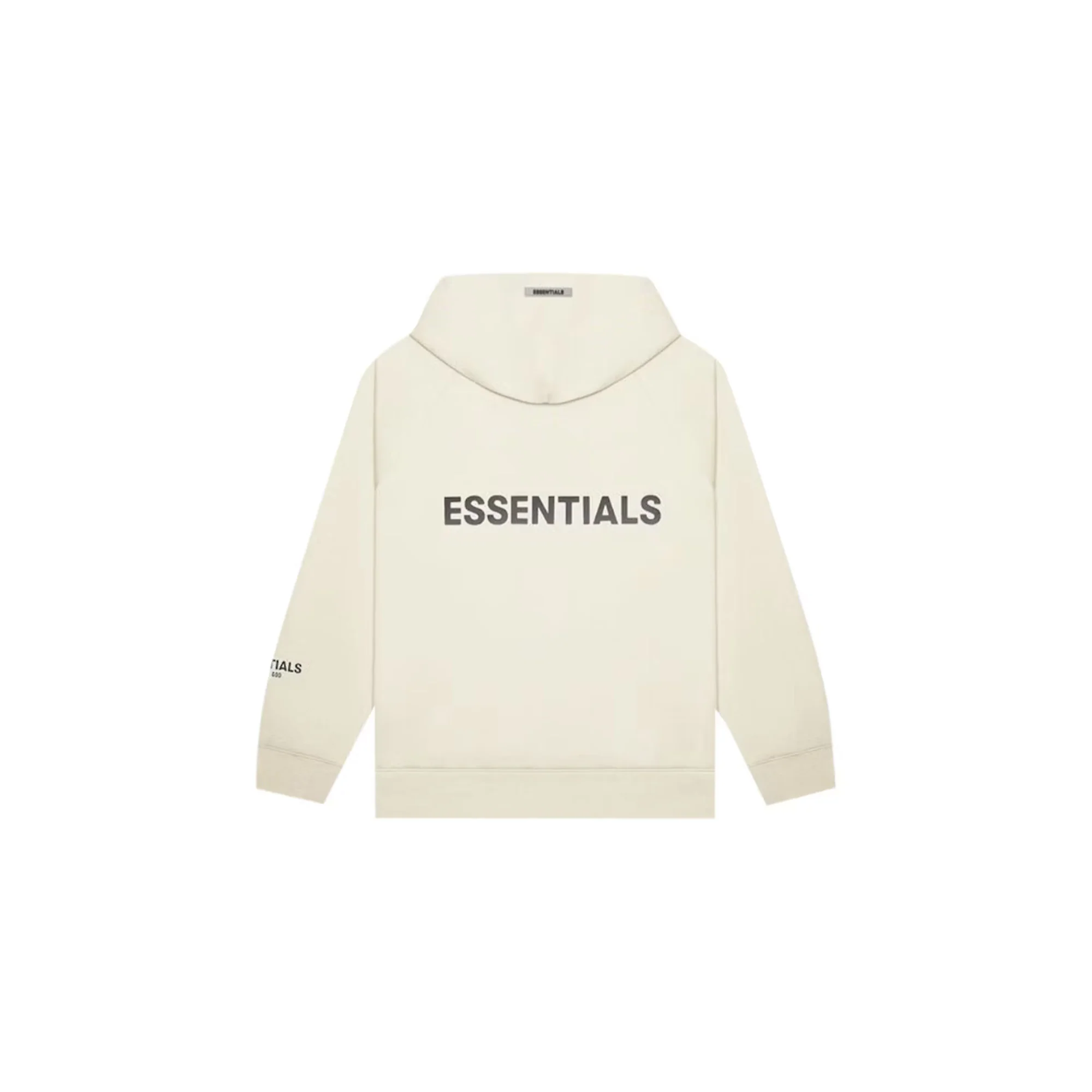 Fear of God Essentials Full Zip Up Hoodie Applique Logo 'Buttercream' (2020) - Image 2