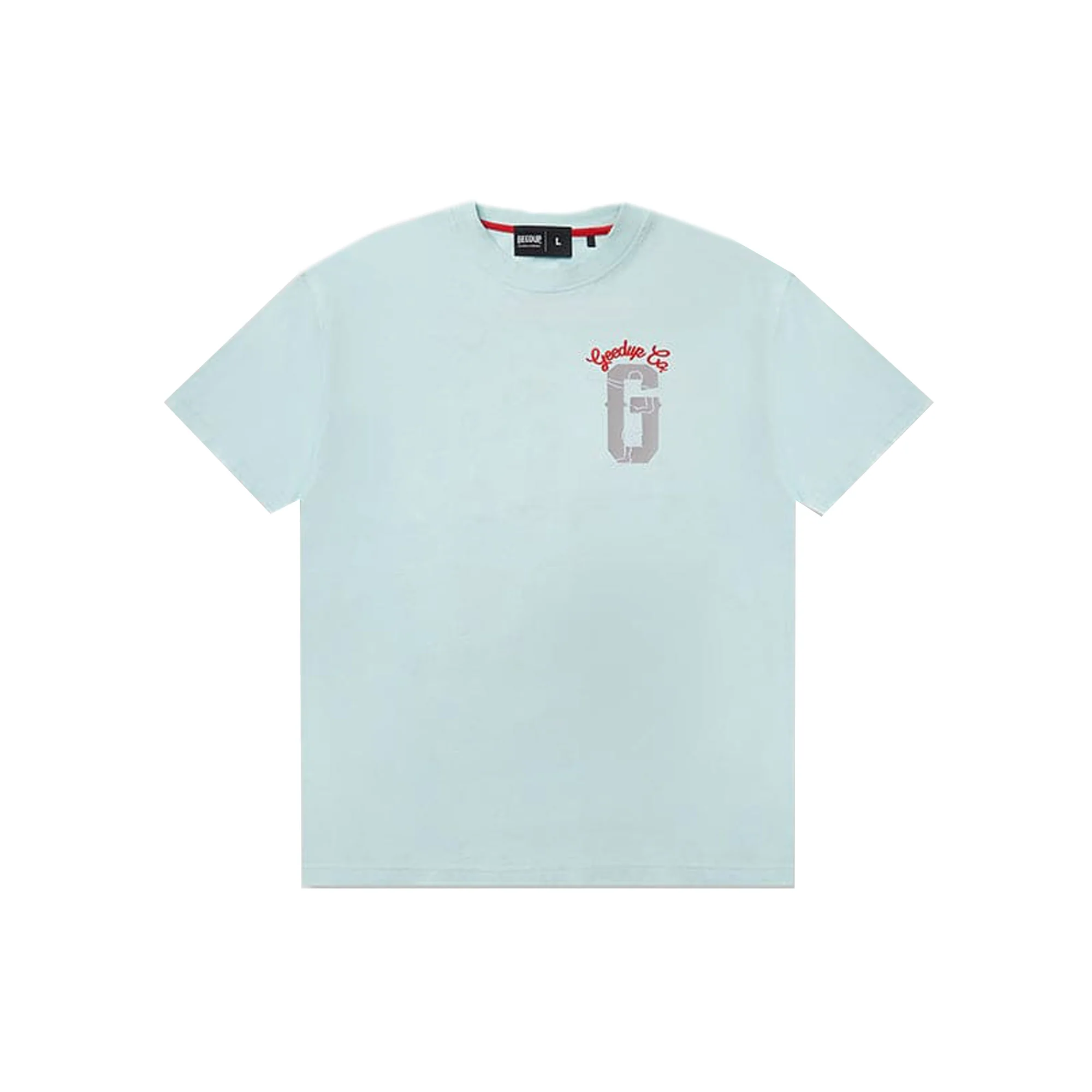 Geedup Boxer T-Shirt 'Light Blue / Red' (2025)