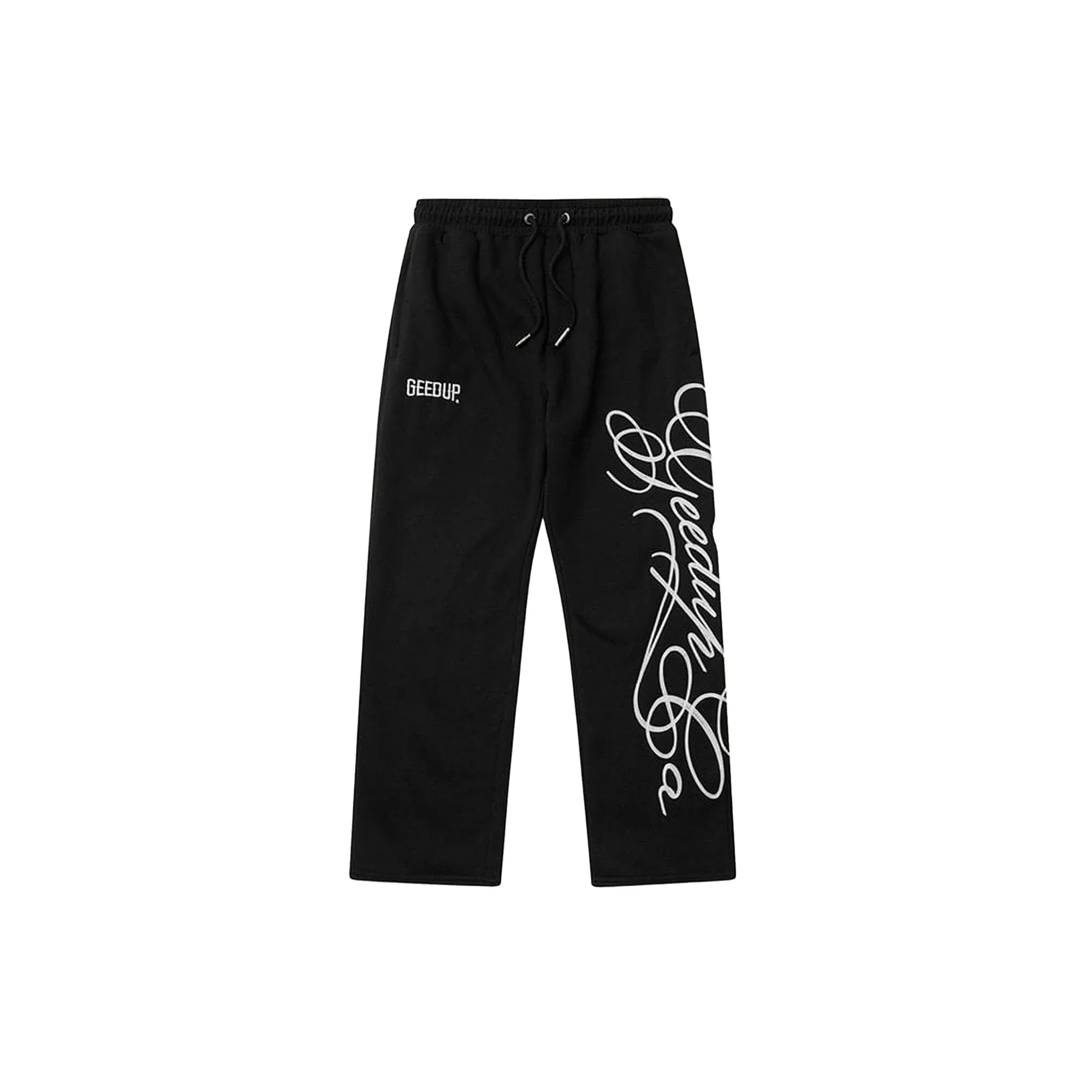 Geedup Cursive Logo Trackpant 'Black / White' (2026)