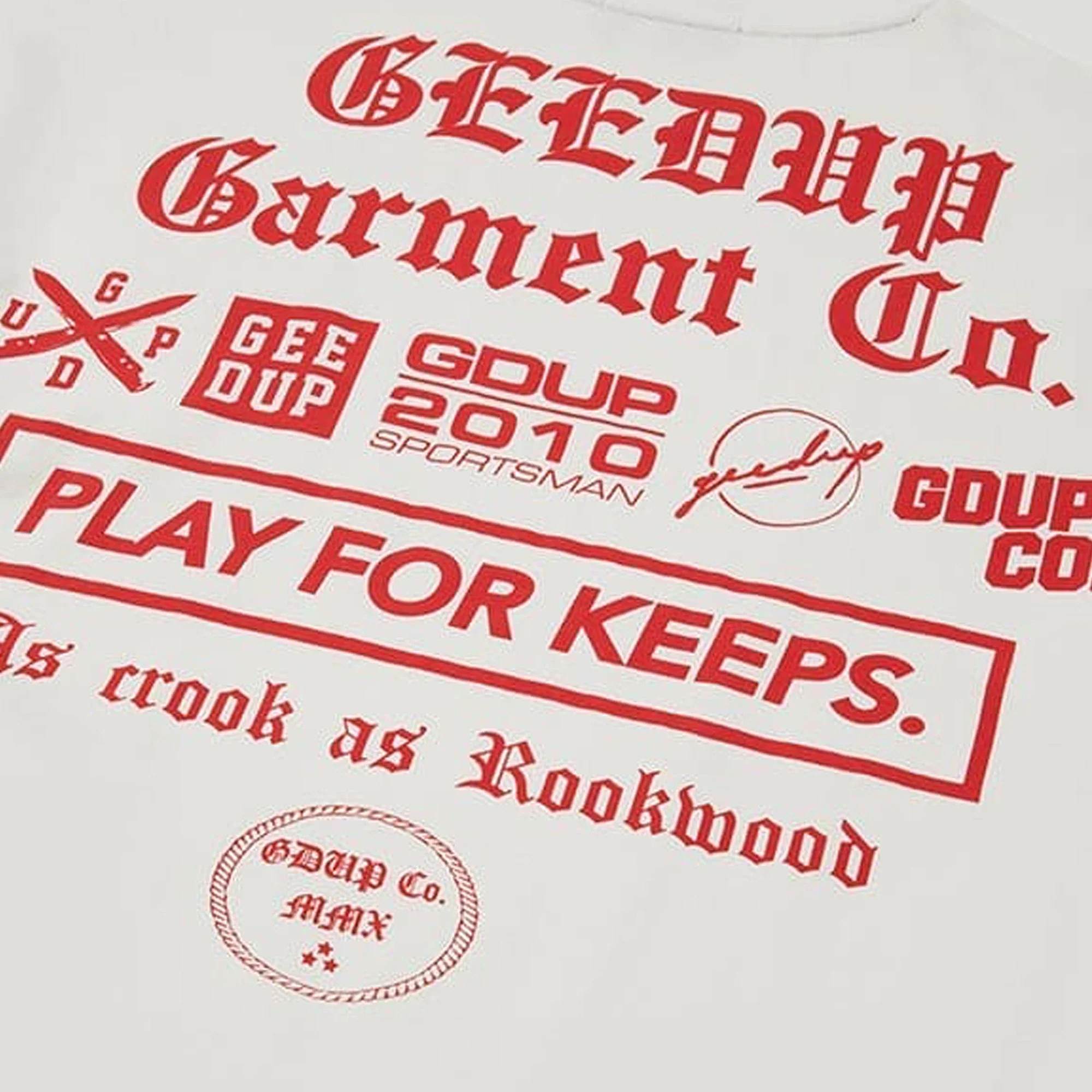 Geedup Garment Co. T-Shirt 'White / Red' (2026) - Image 4