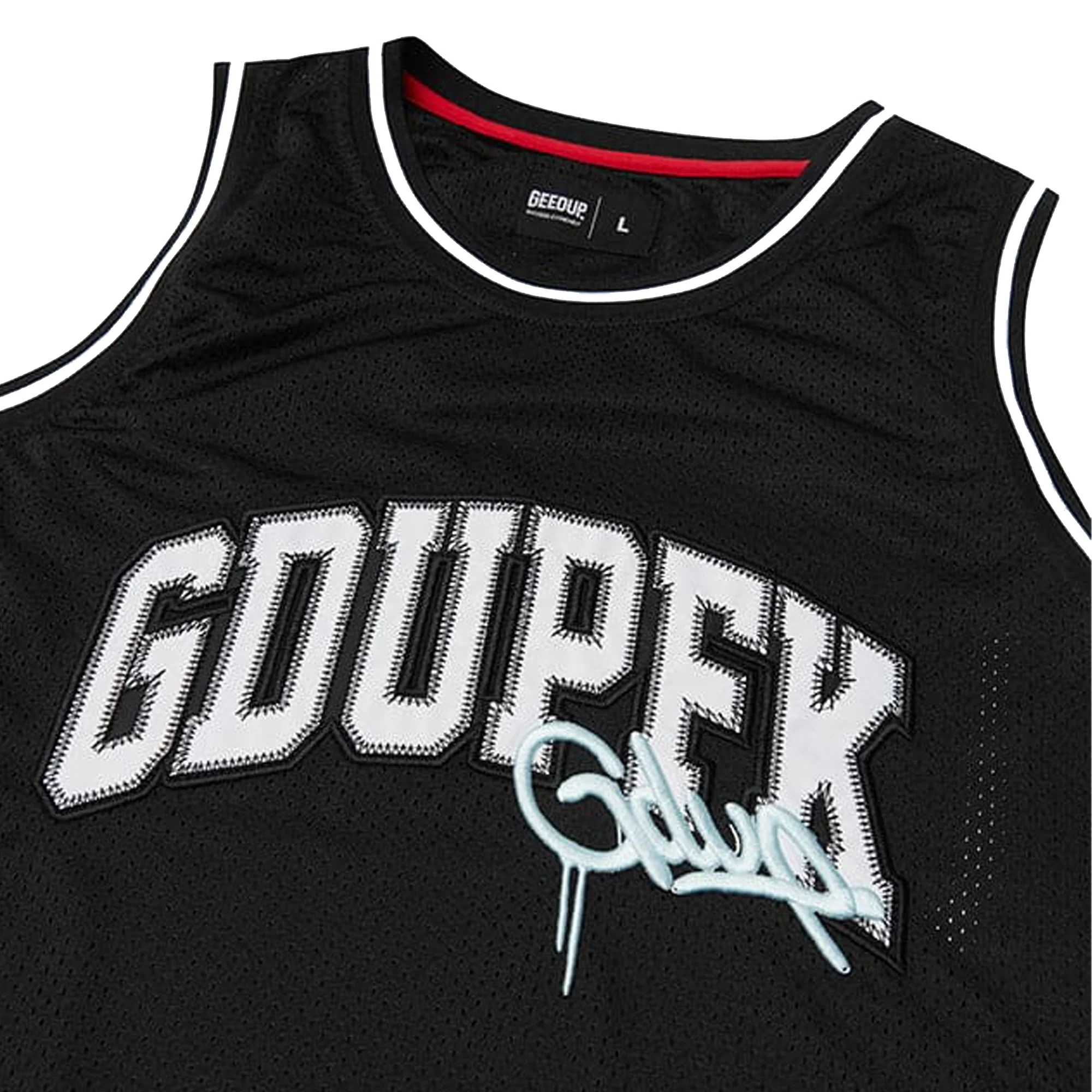 Geedup GDUPFK Basketball Jersey 'Black / Blue' (2025) - Image 2