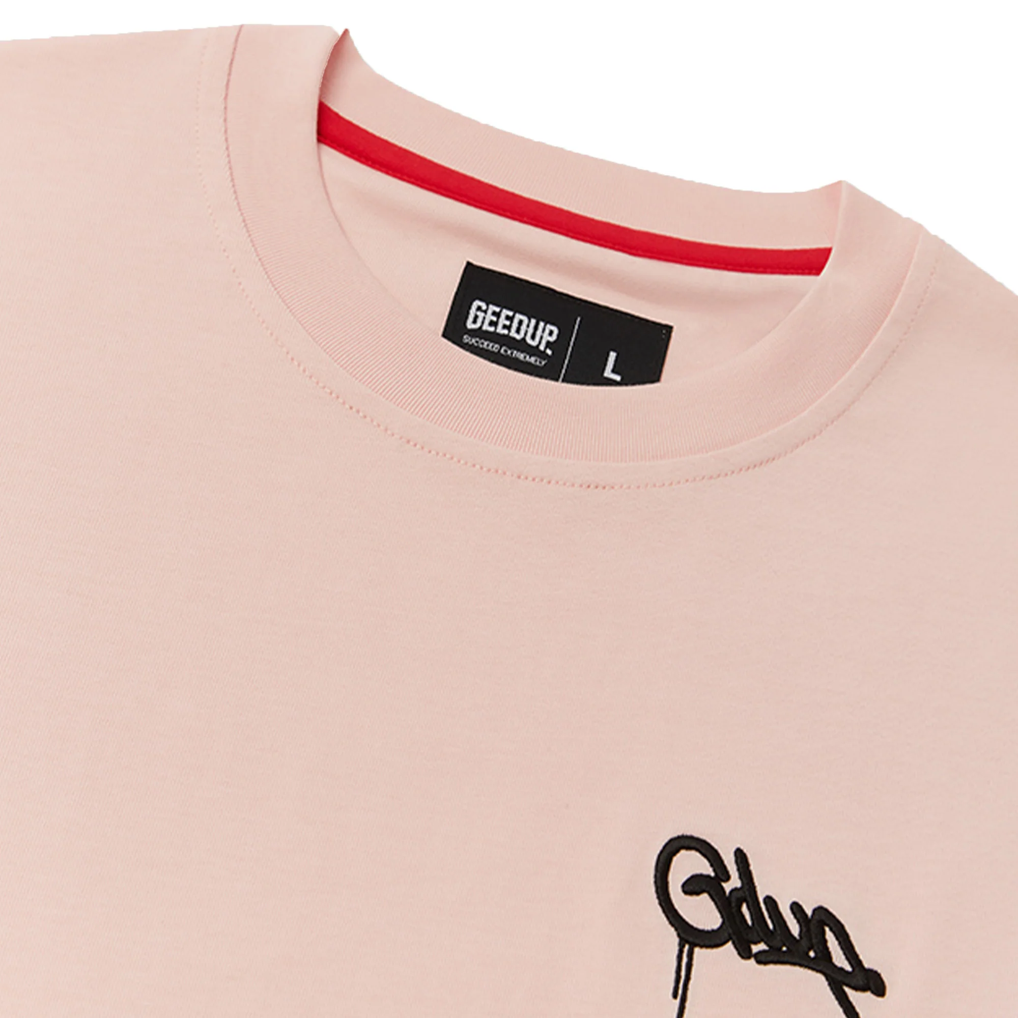Geedup Handstyle EMB T-Shirt 'Pale Pink' (2024) - Image 2