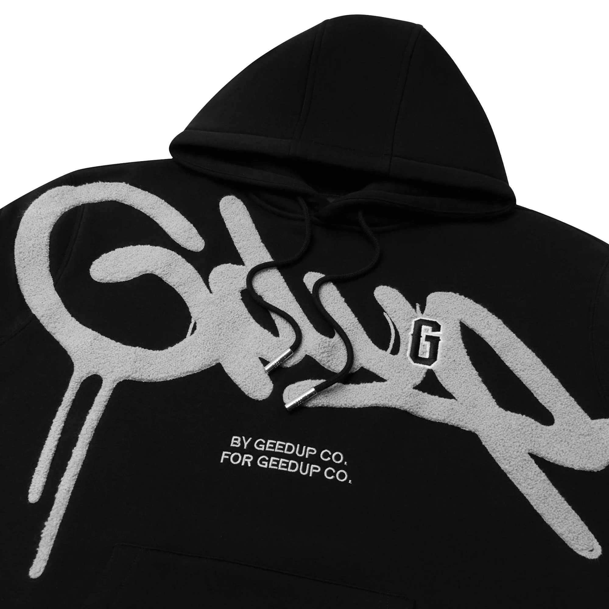 Geedup Handstyle G Hoodie 'Black / Light Grey' (2025) - Image 2