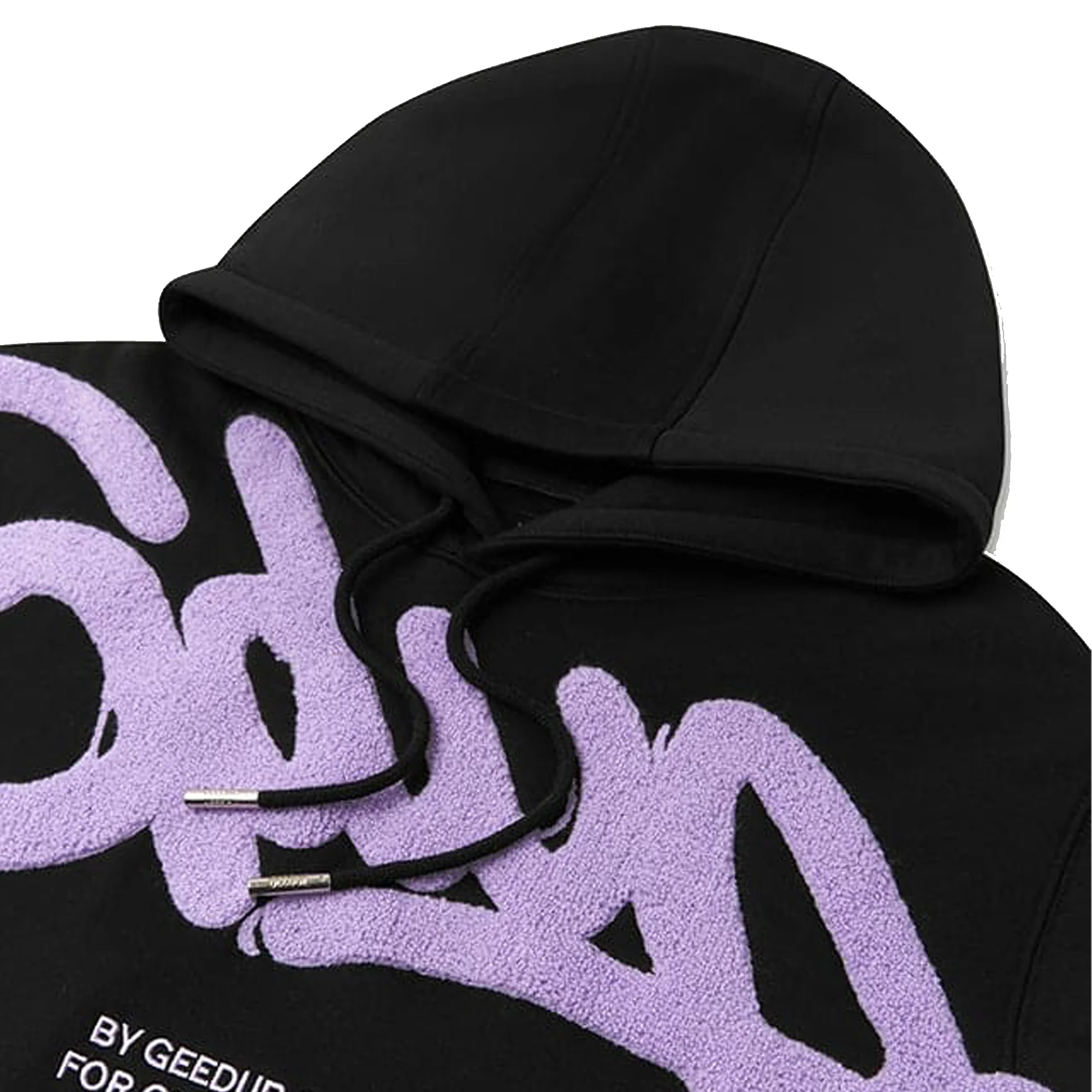 Geedup Handstyle Hoodie 'Black / Lavender' (2024) - Image 2
