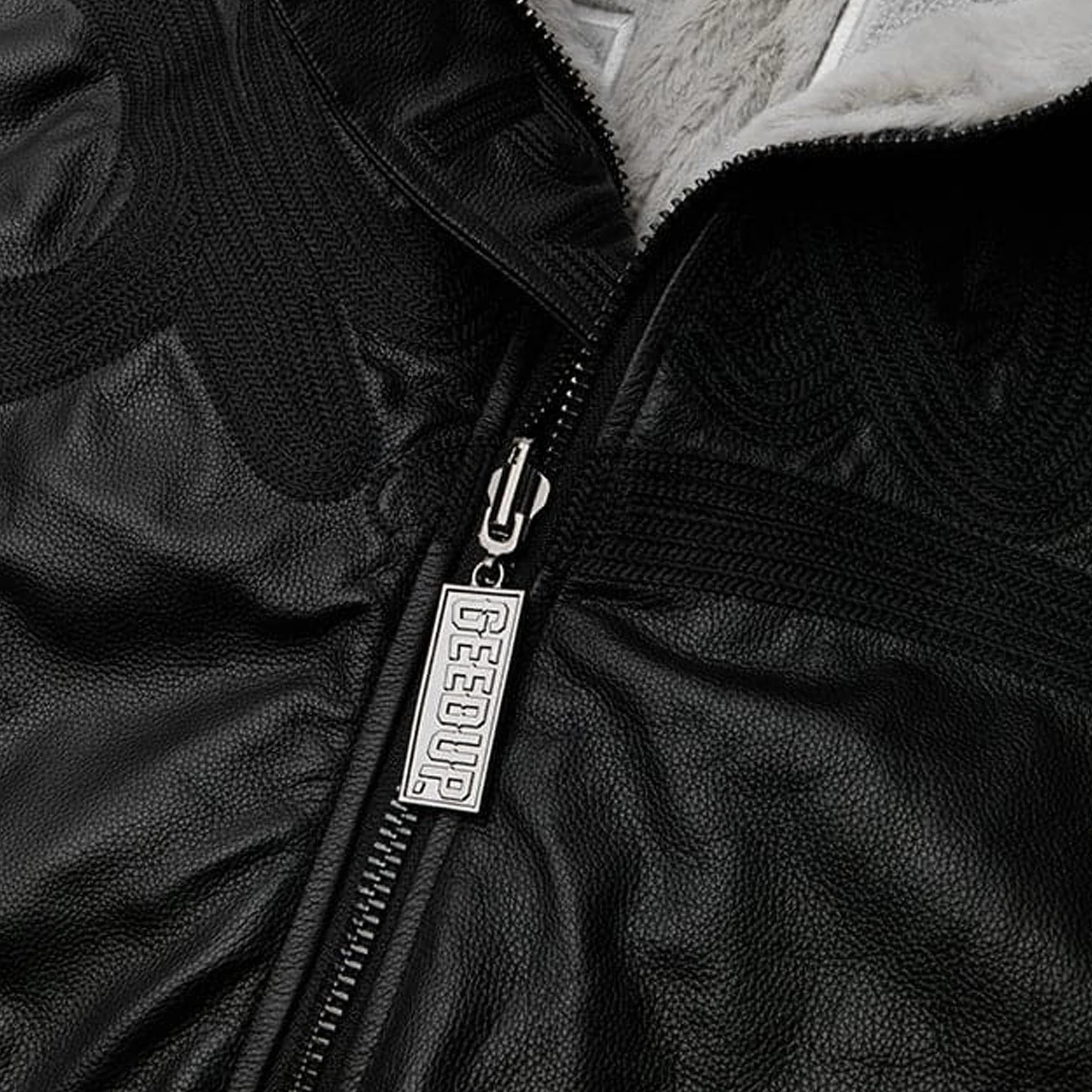 Geedup Handstyle Team Logo Reversible Jacket 'Leather / Faux Fur' (2026) - Image 6