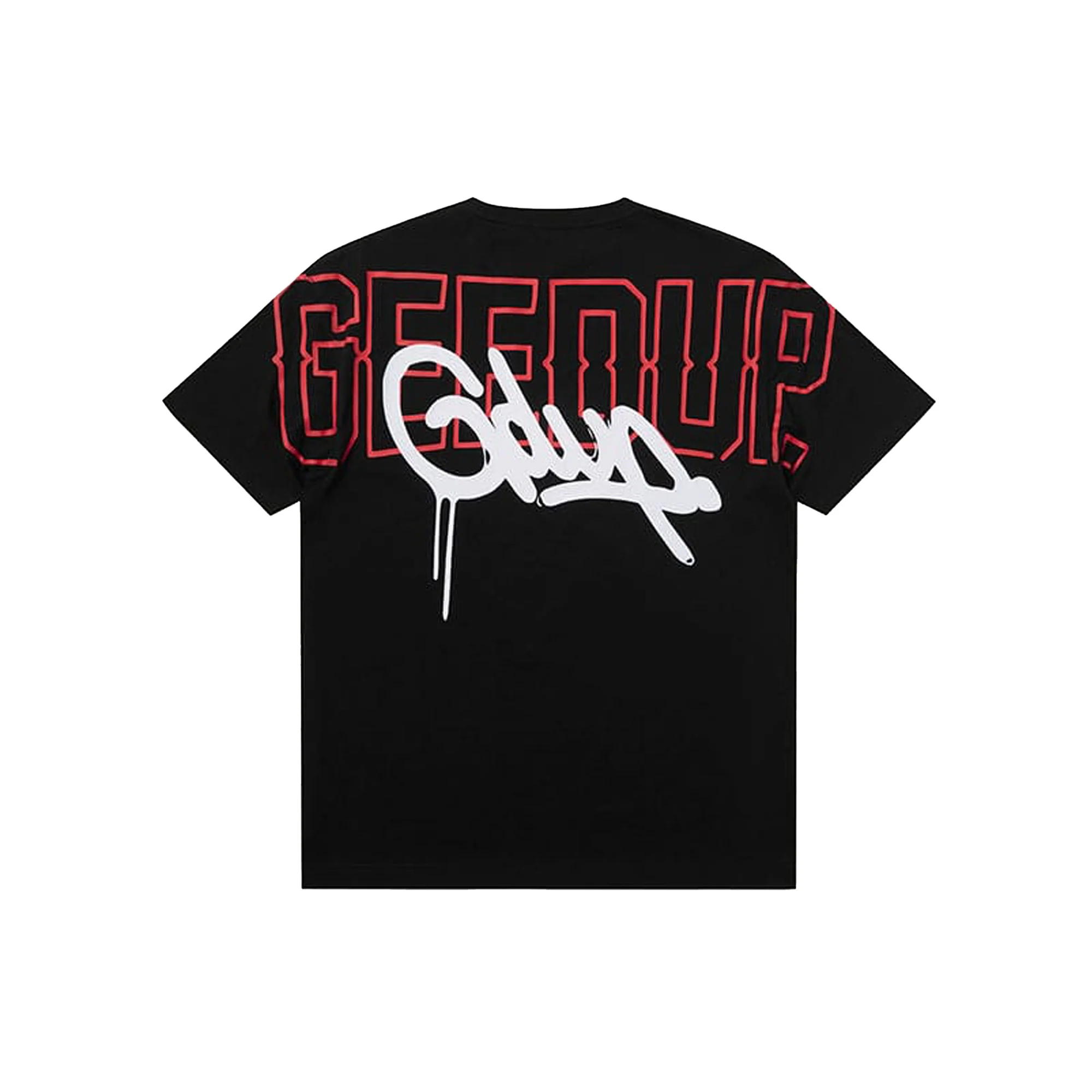 Geedup Neon Core Logo T-Shirt 'Black / Red' (2025) - Image 2
