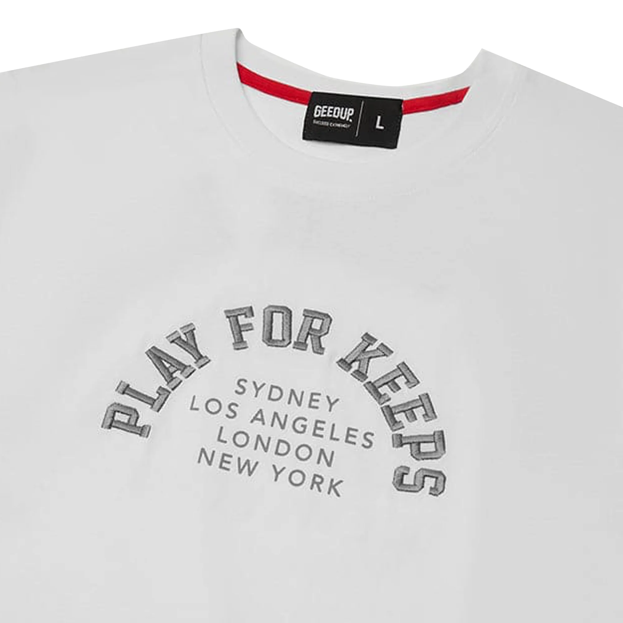 Geedup PFK Cities T-Shirt 'White / Grey' (2025) - Image 3