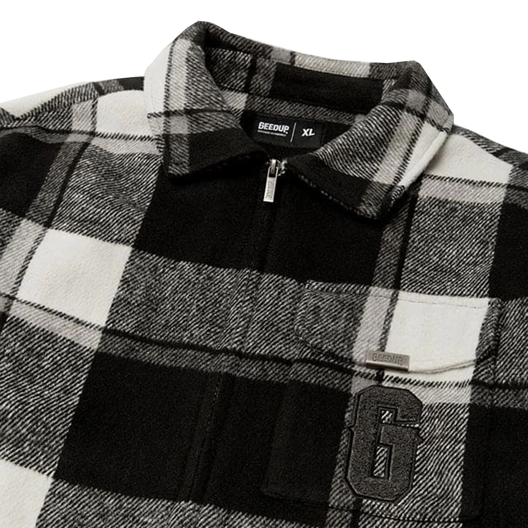 Geedup PFK Flannel Jacket 'Black / White / Cream' (2025) - Image 3