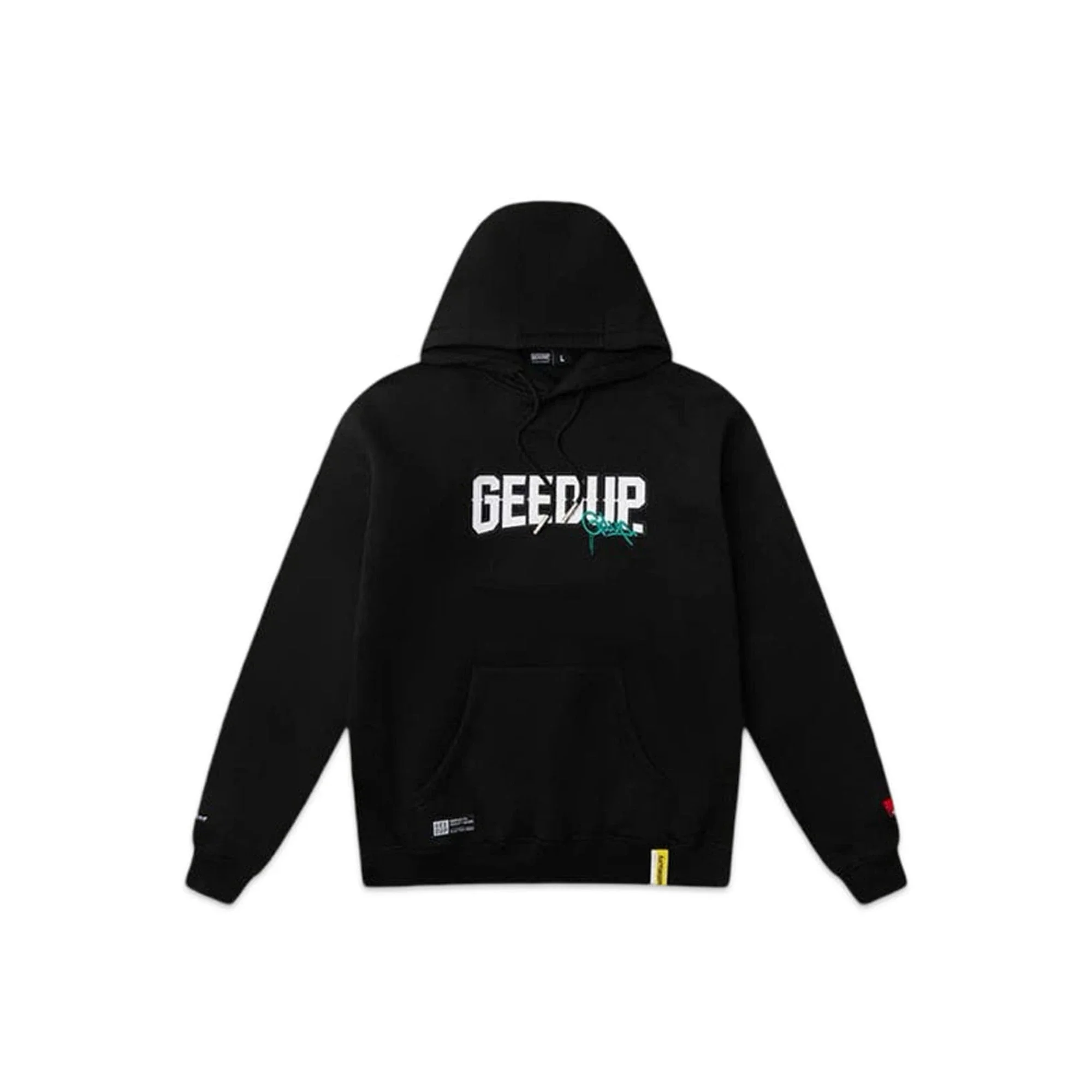Geedup PFK x Foot Locker Hoodie 'Black / Turbo Green / White' - Image 2
