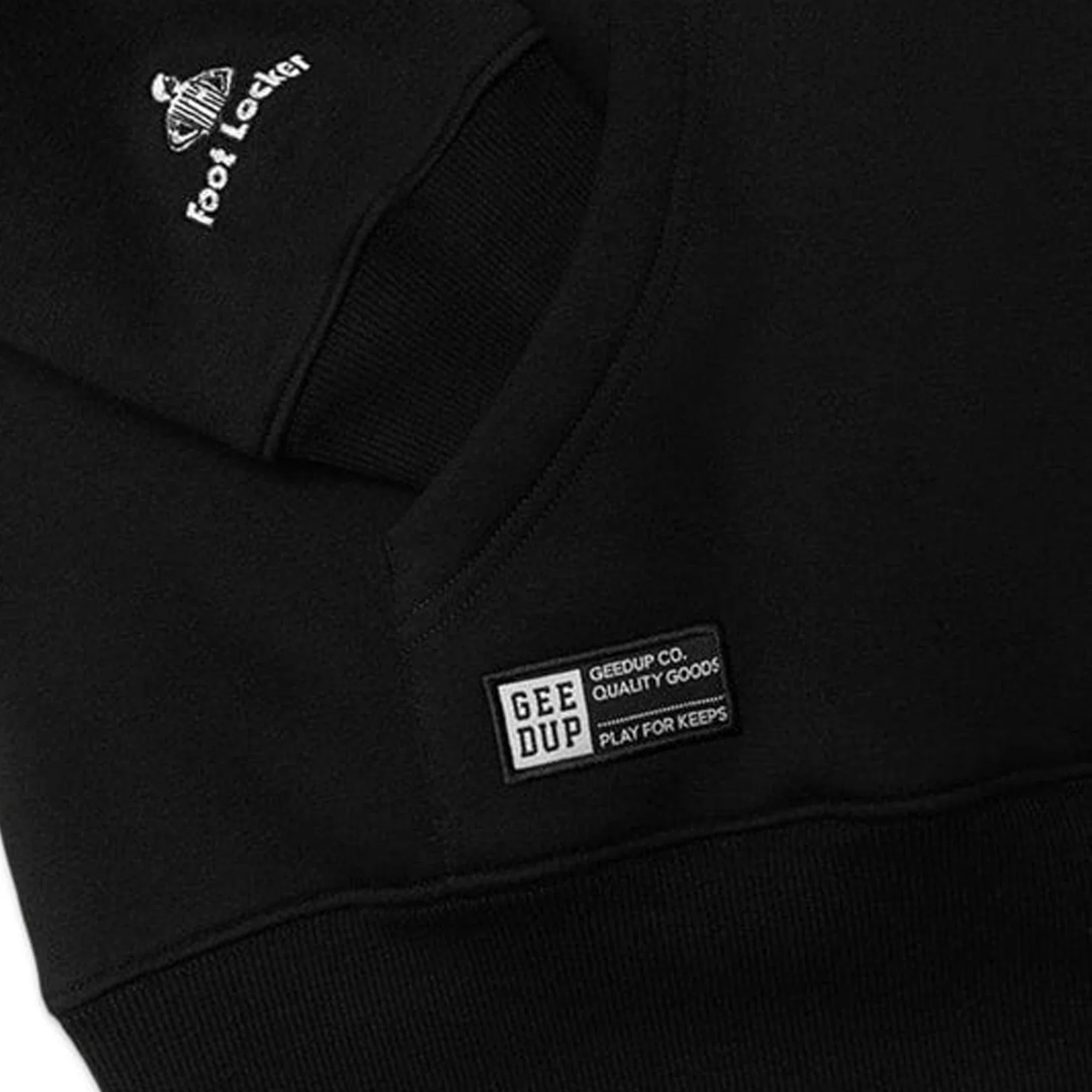 Geedup PFK x Foot Locker Hoodie 'Black / Turbo Green / White' - Image 3