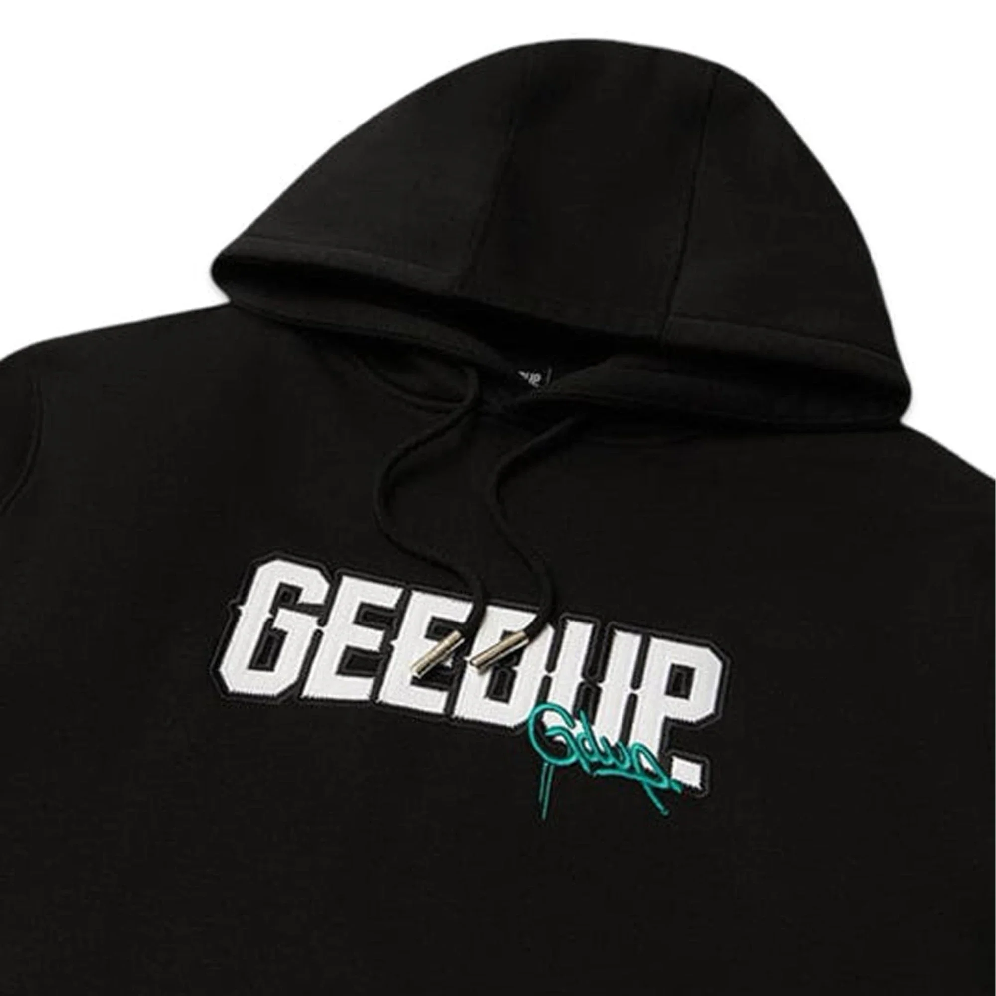 Geedup PFK x Foot Locker Hoodie 'Black / Turbo Green / White' - Image 4