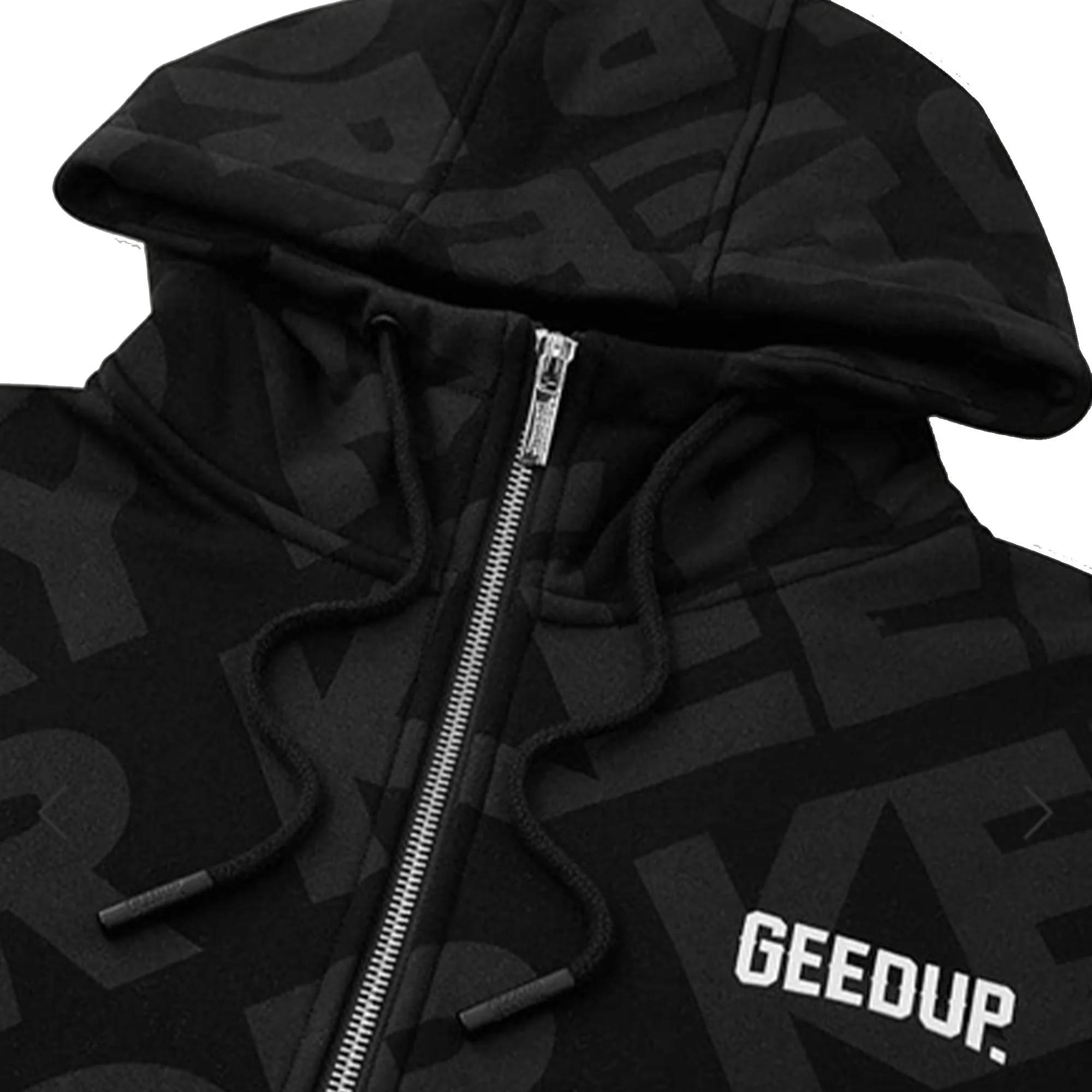 Geedup Play For Keeps Monogram Zip Jacket 'Black' - Image 2