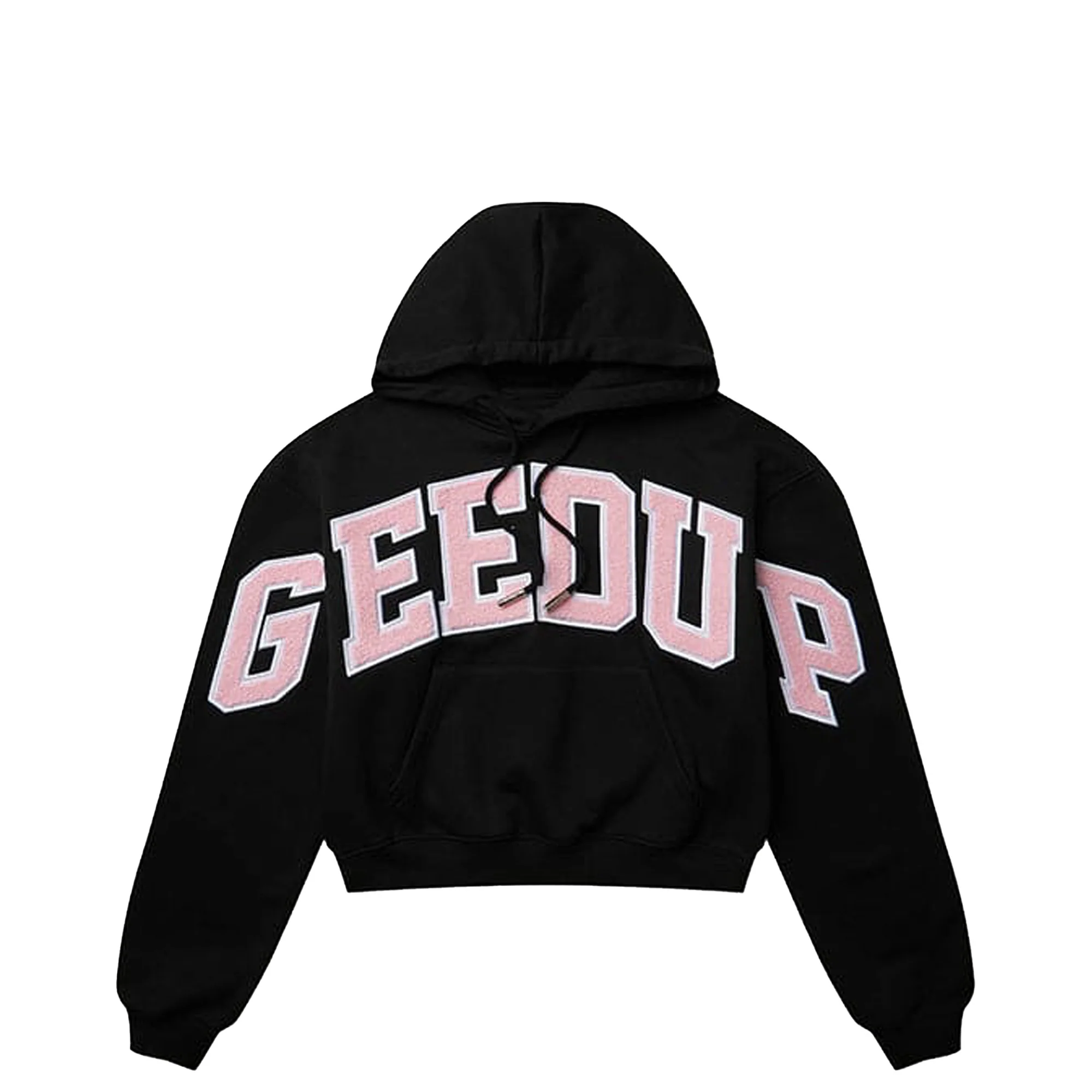 Geedup Team Logo Cropped Hoodie 'Black / Dusty Pink' (2025)